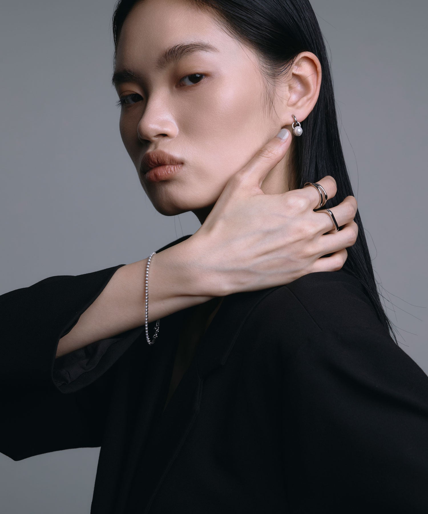 [シルバー]パールレーンブレスレット