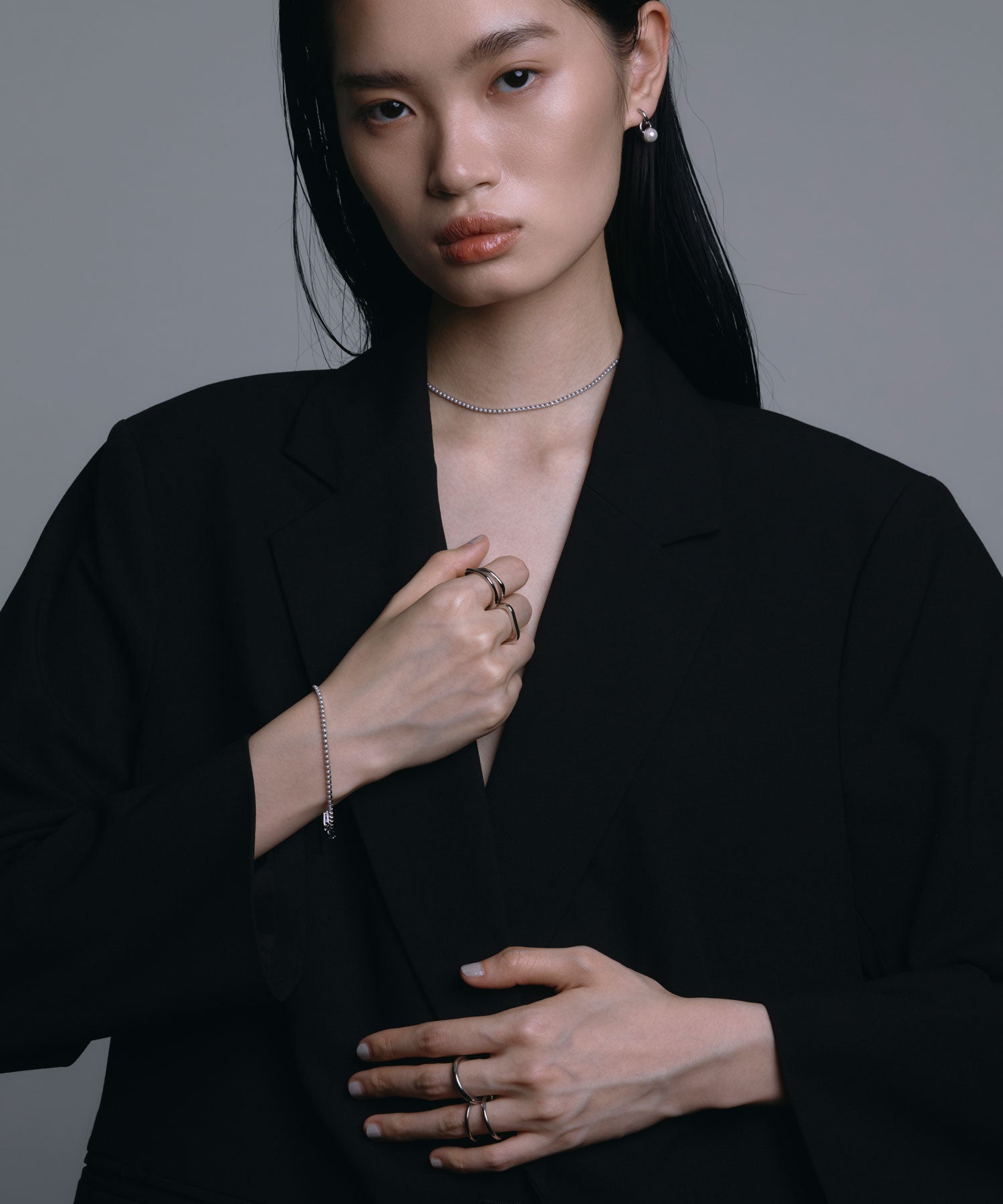 [シルバー]パールレーンブレスレット