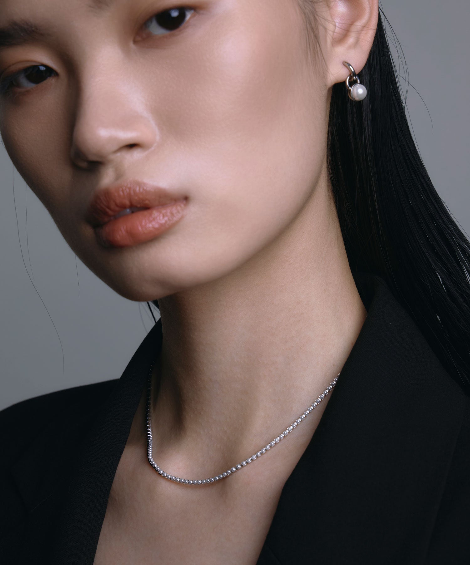 【展覽產品（預定三月底出貨】[銀色珍珠巷項鍊