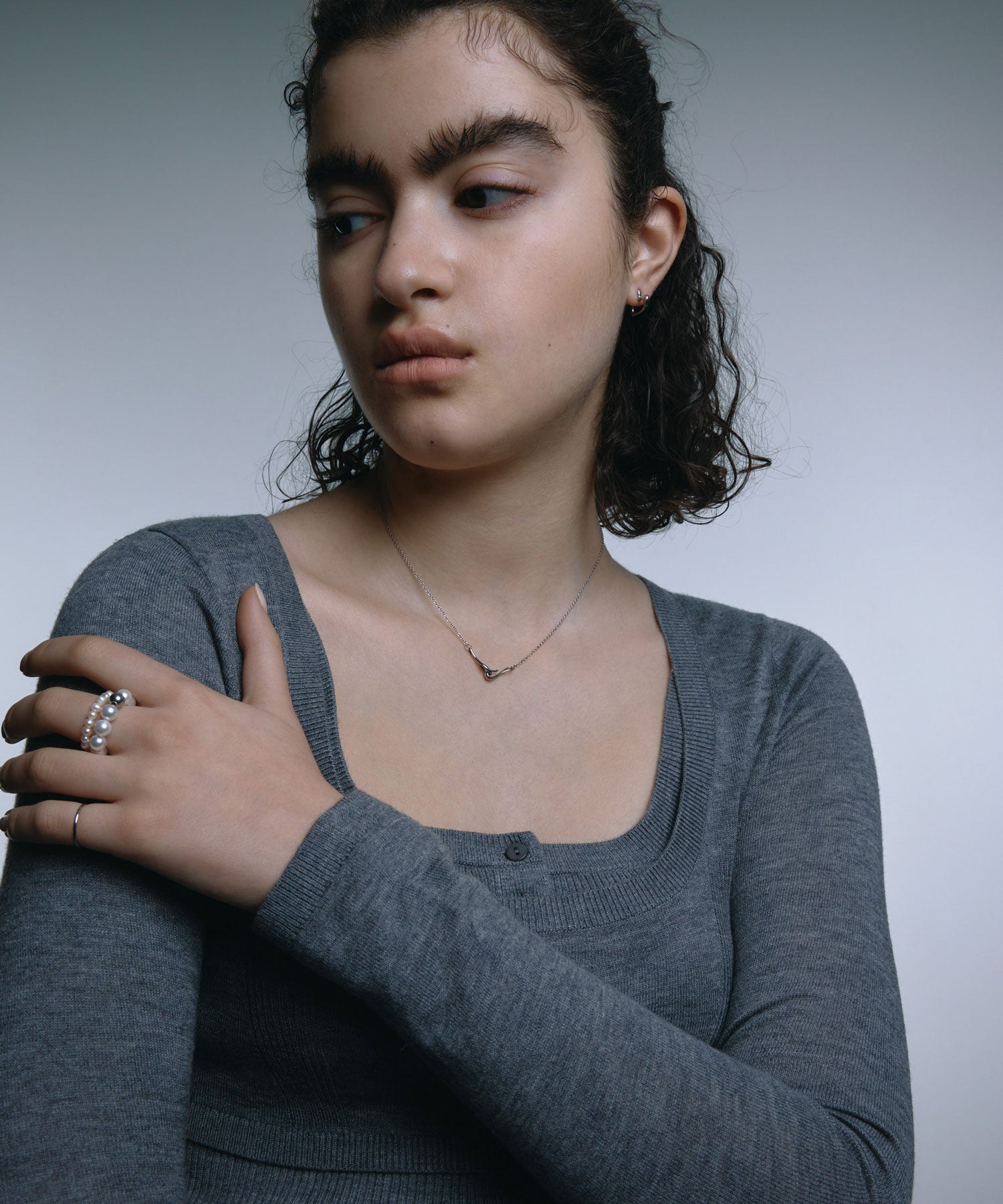 [シルバー]プランプハートピアス