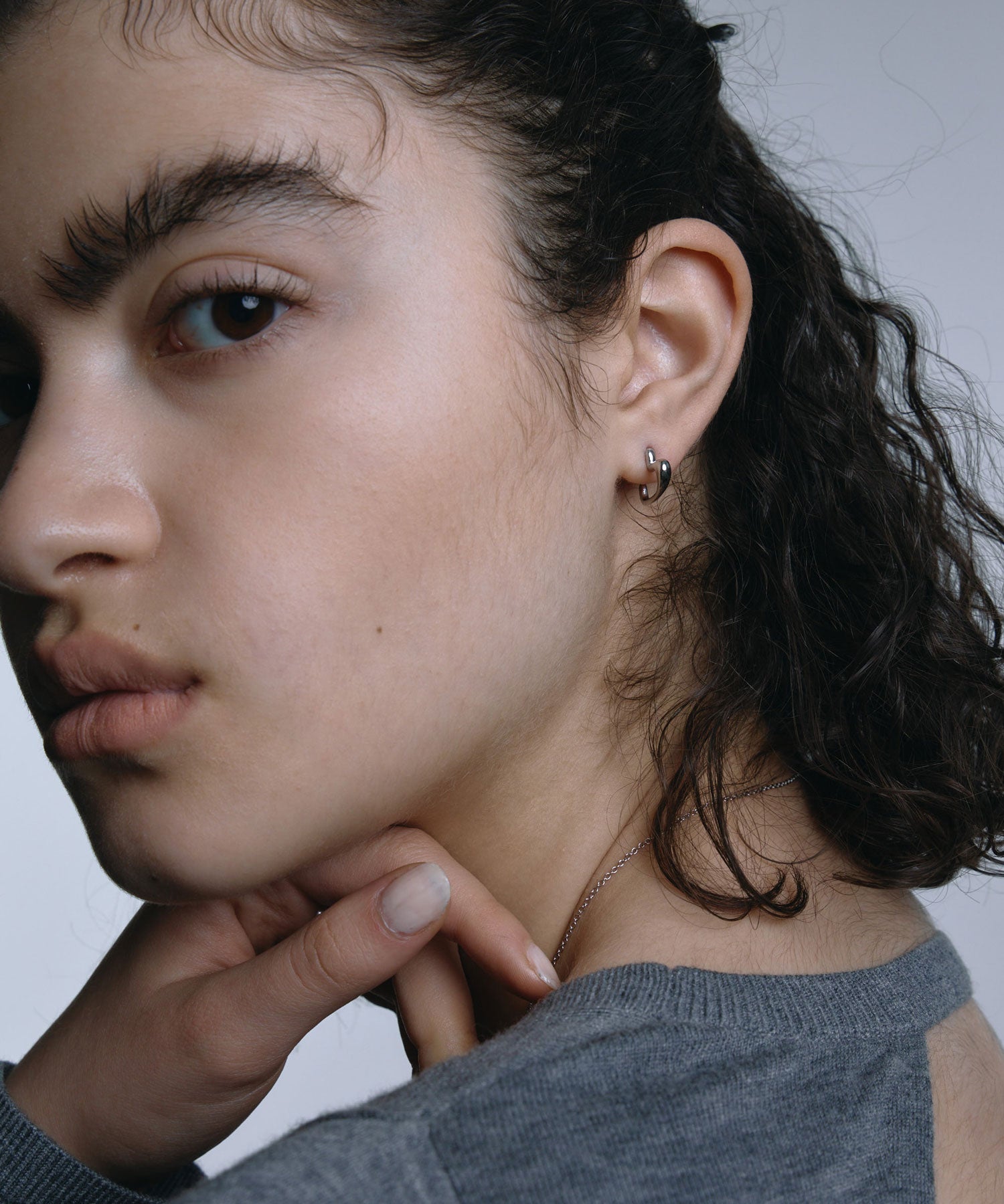 [シルバー]プランプハートピアス