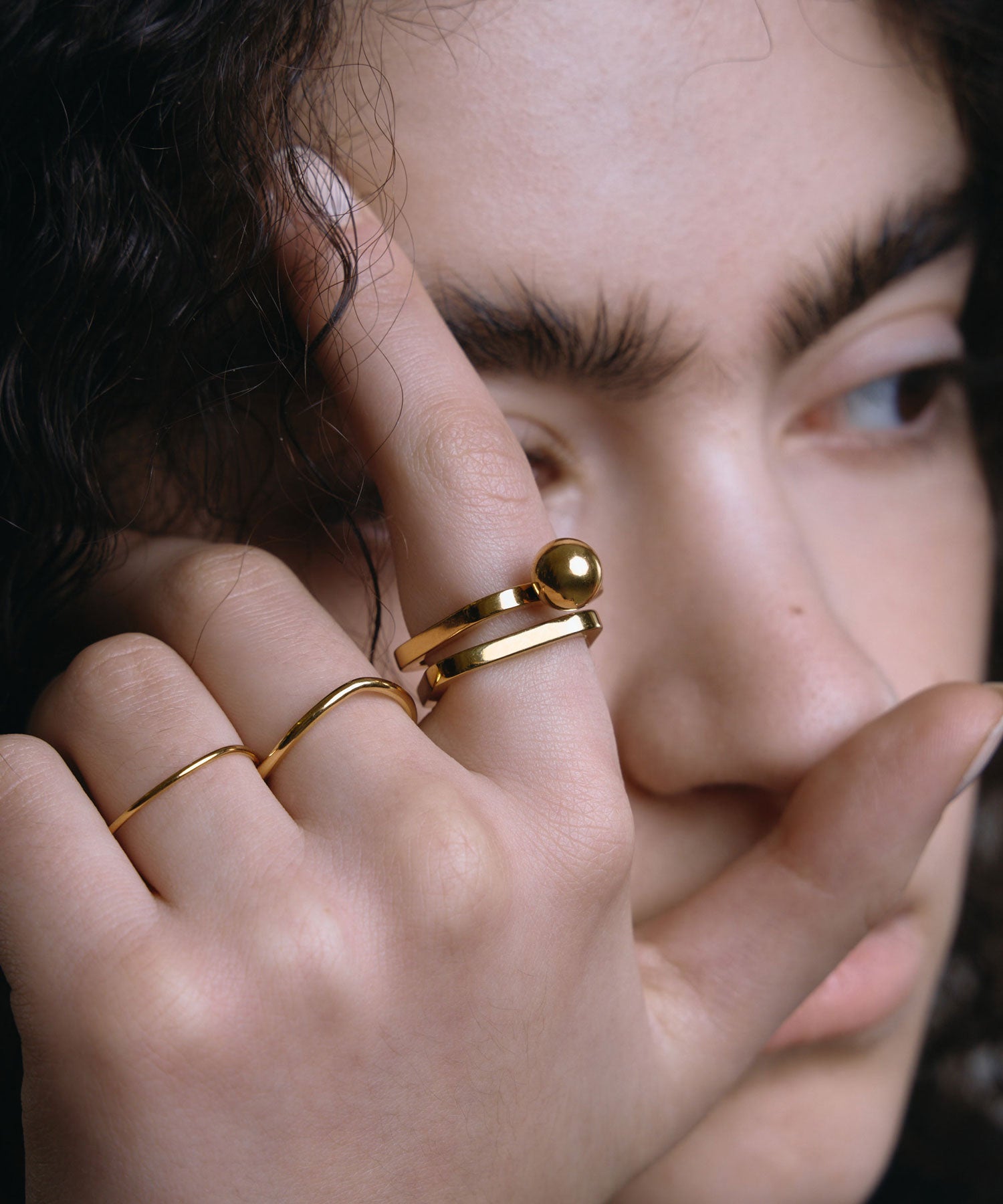 [ゴールド]クオードボールリング