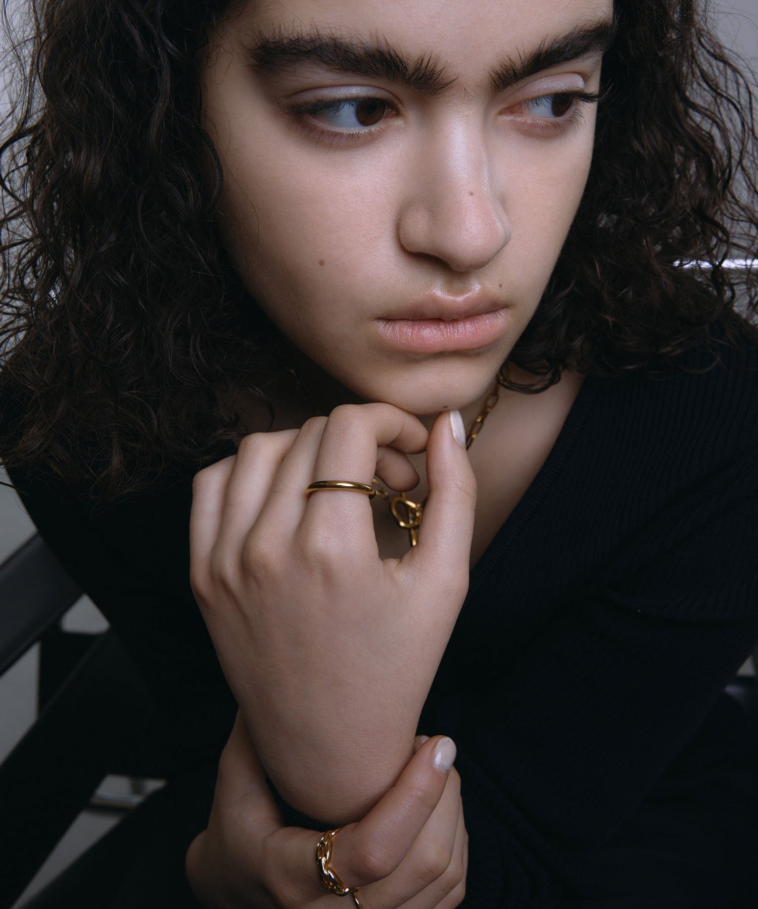 [ゴールド]ラウンドプレーンリング