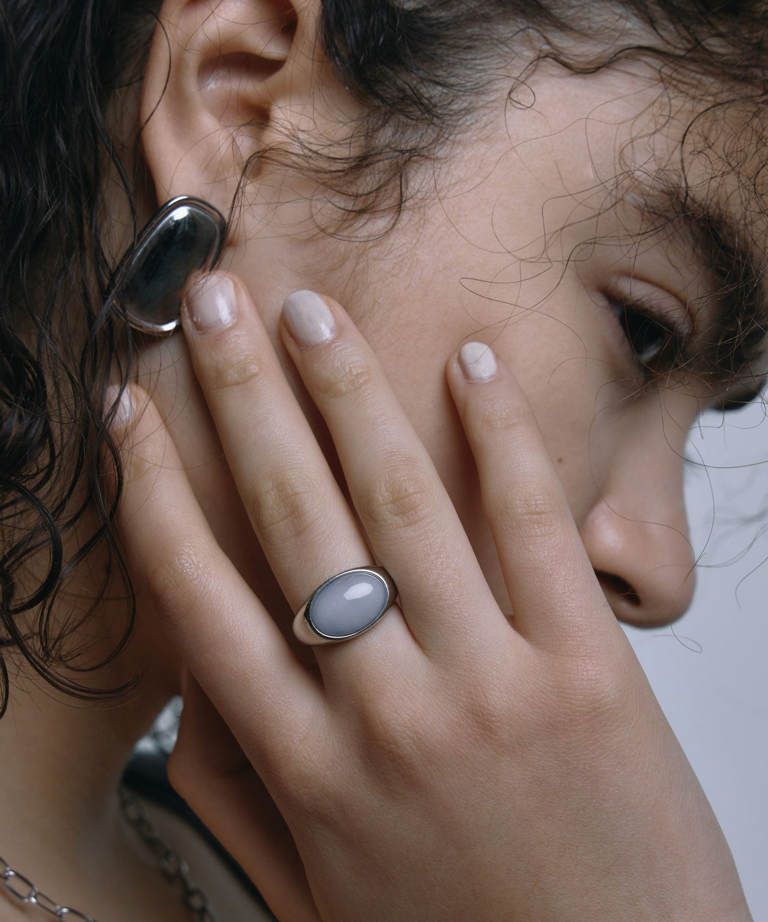 一部予約販売(5月中旬発送予定)】[シルバー]ラウンドストーンリング