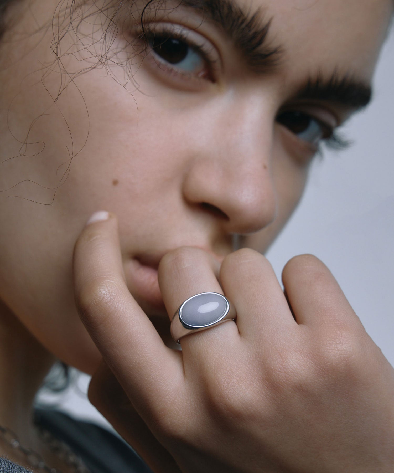 【一部予約販売(5月中旬発送予定)】[シルバー]ラウンドストーンリング