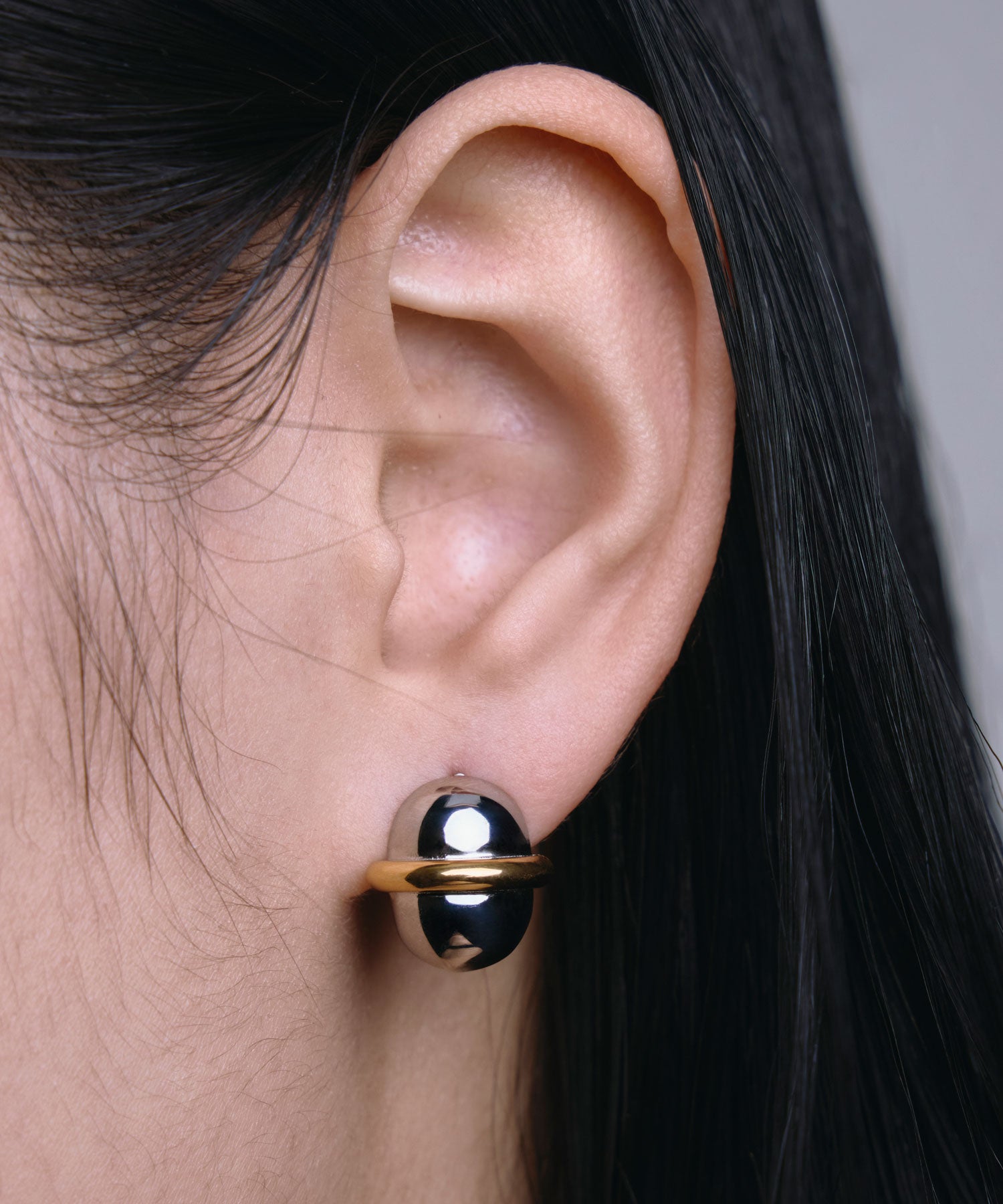 ミックス]サターンオーバルピアス