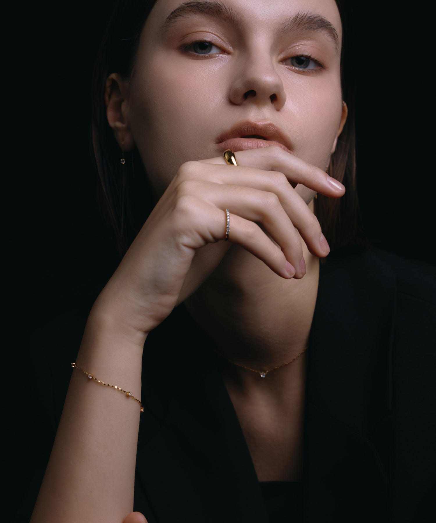 [ゴールド]スキャッタージルコニアブレスレット