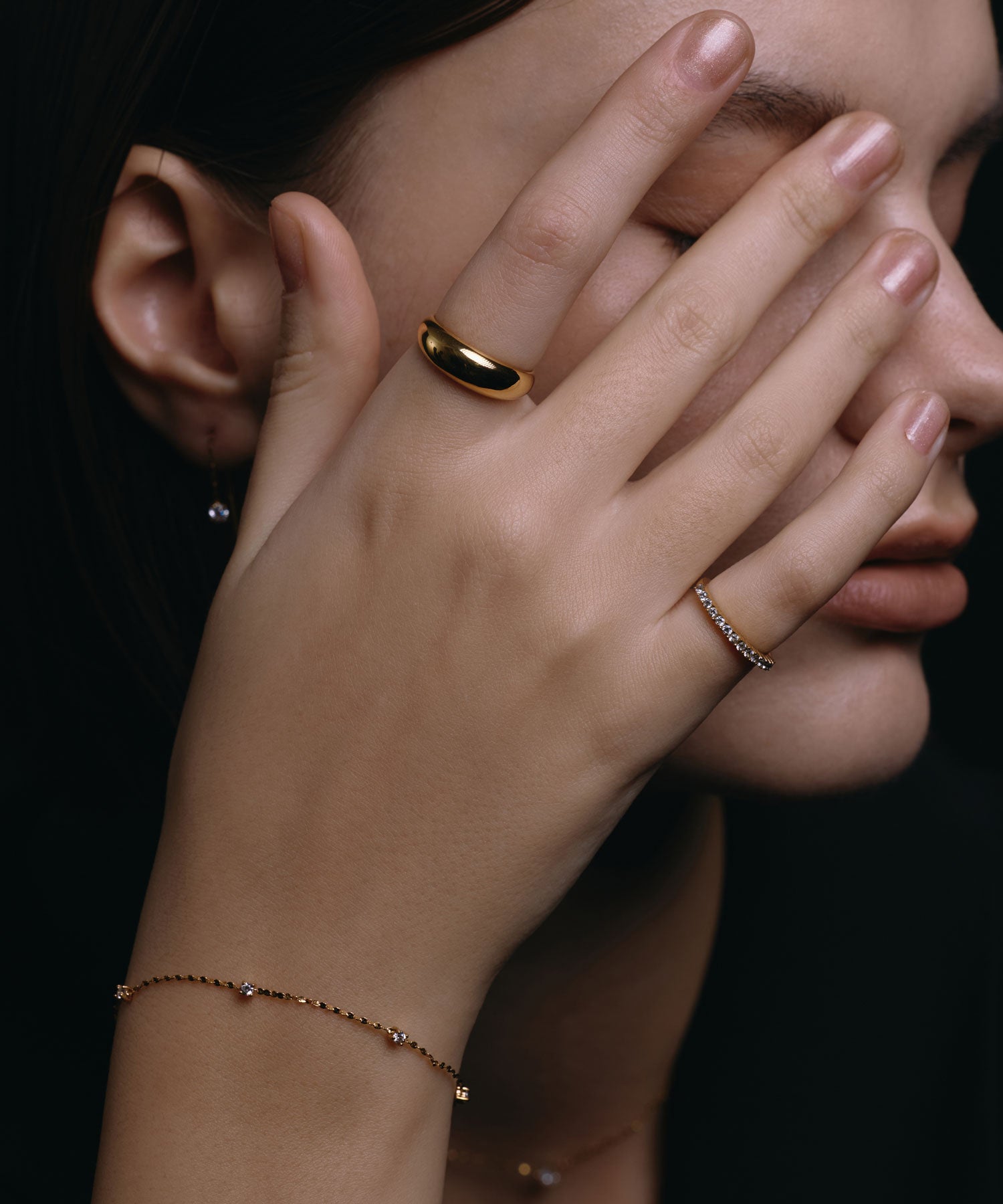 [ゴールド]スキャッタージルコニアブレスレット