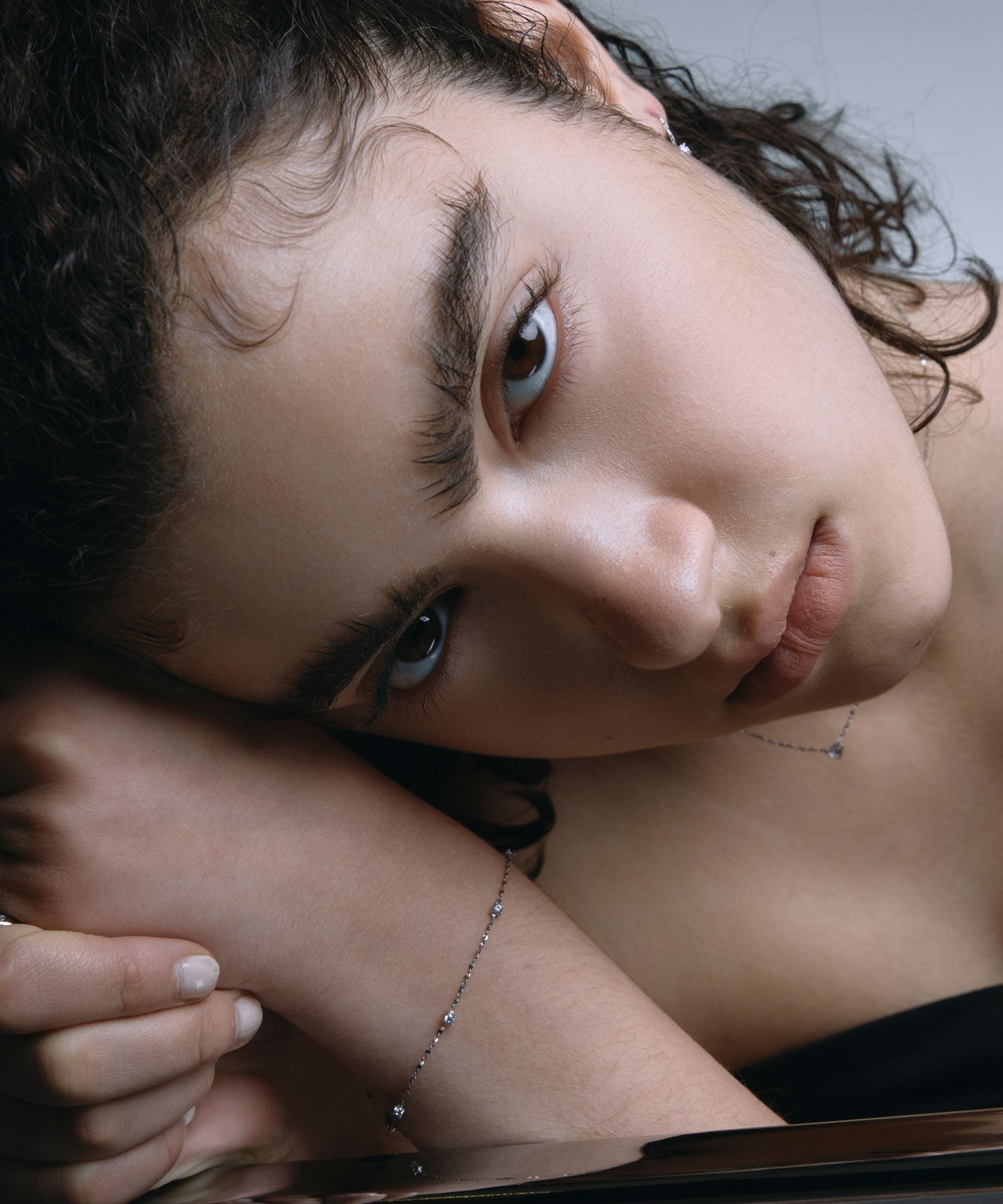 [シルバー]スキャッタージルコニアブレスレット