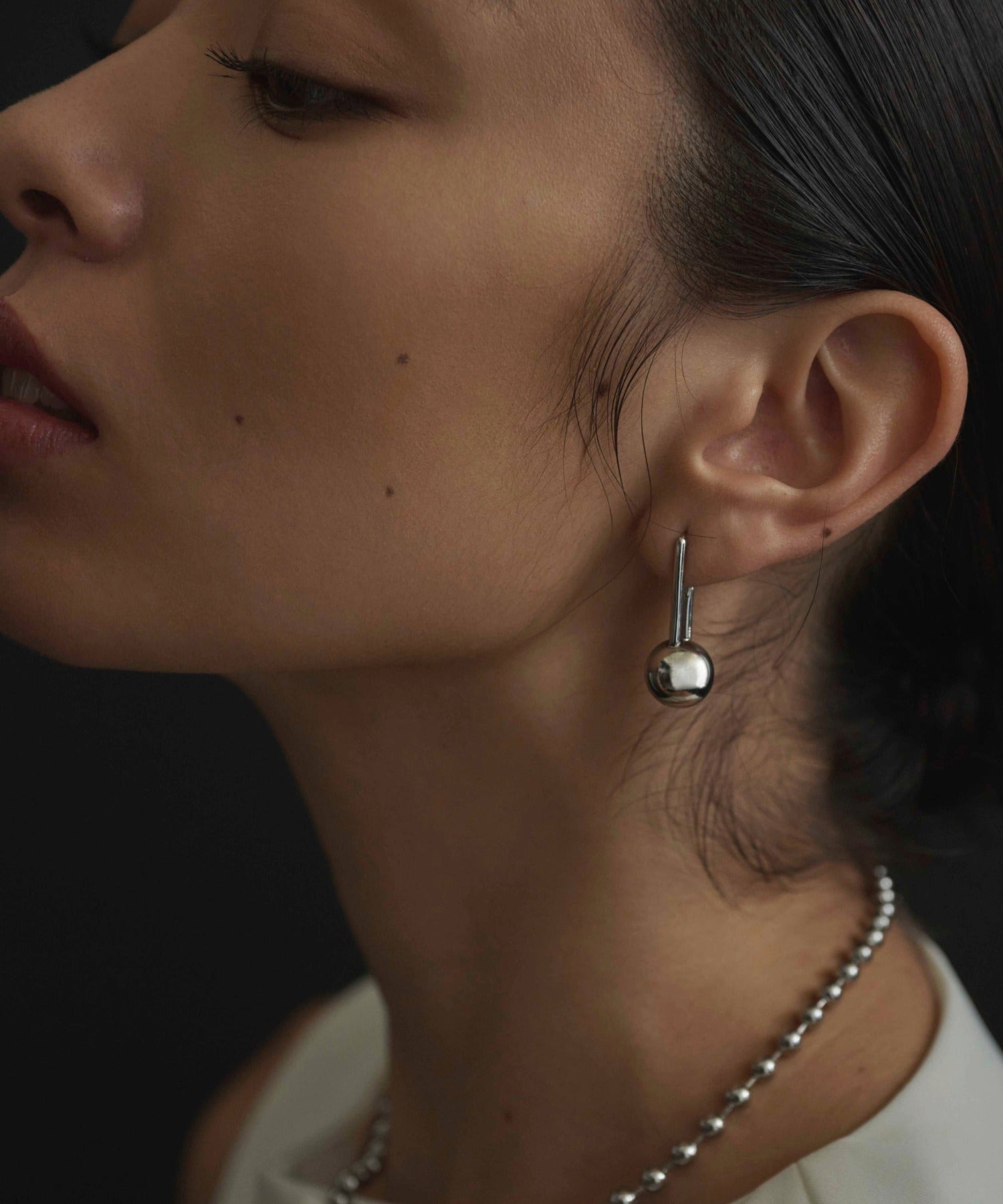 シルバー　グローブピアス　金属アレルギー対応　サージカルステンレス
