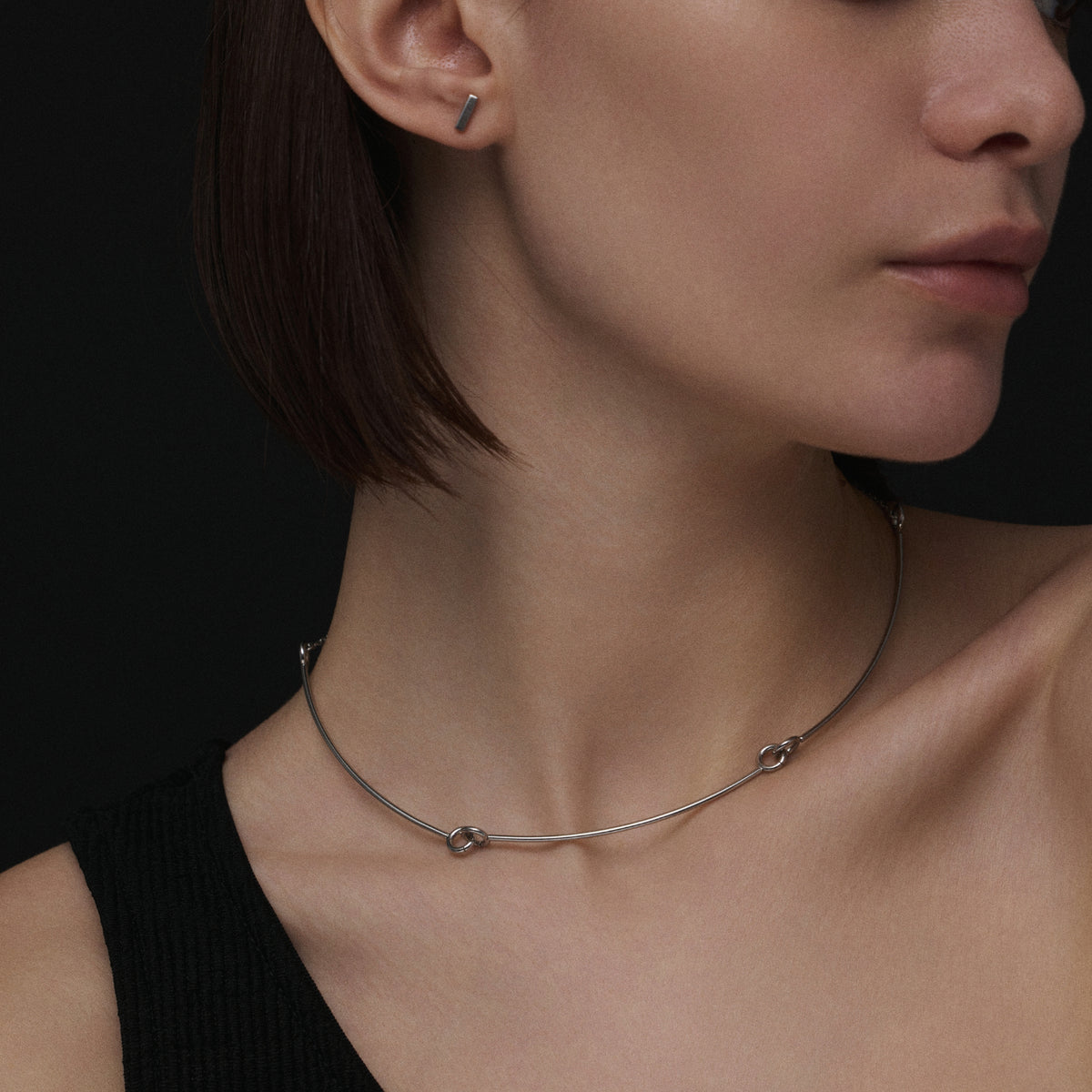 SILVER_LINK_CHOKER_NECKLACE. 