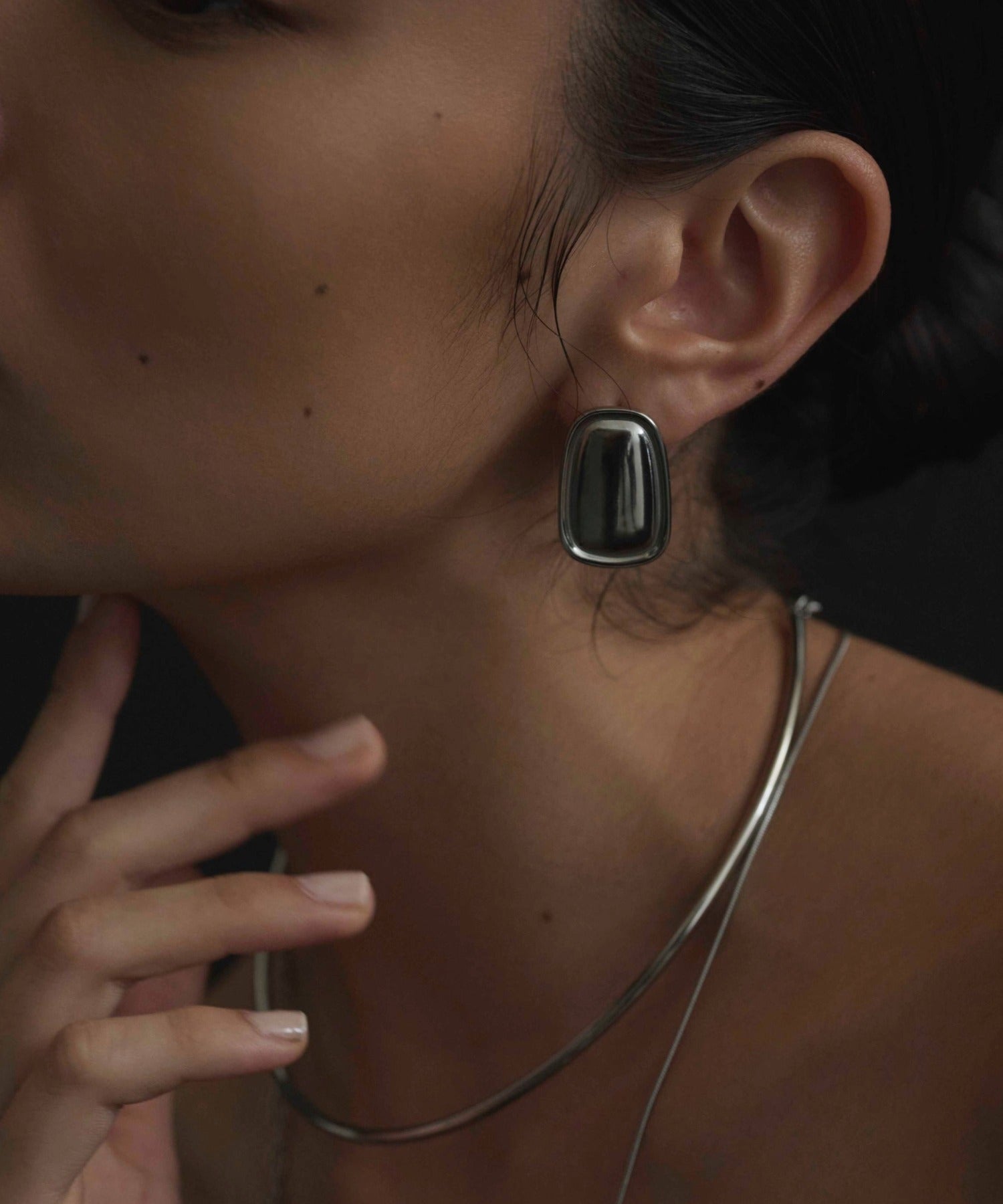 シルバー]ミラーピアス