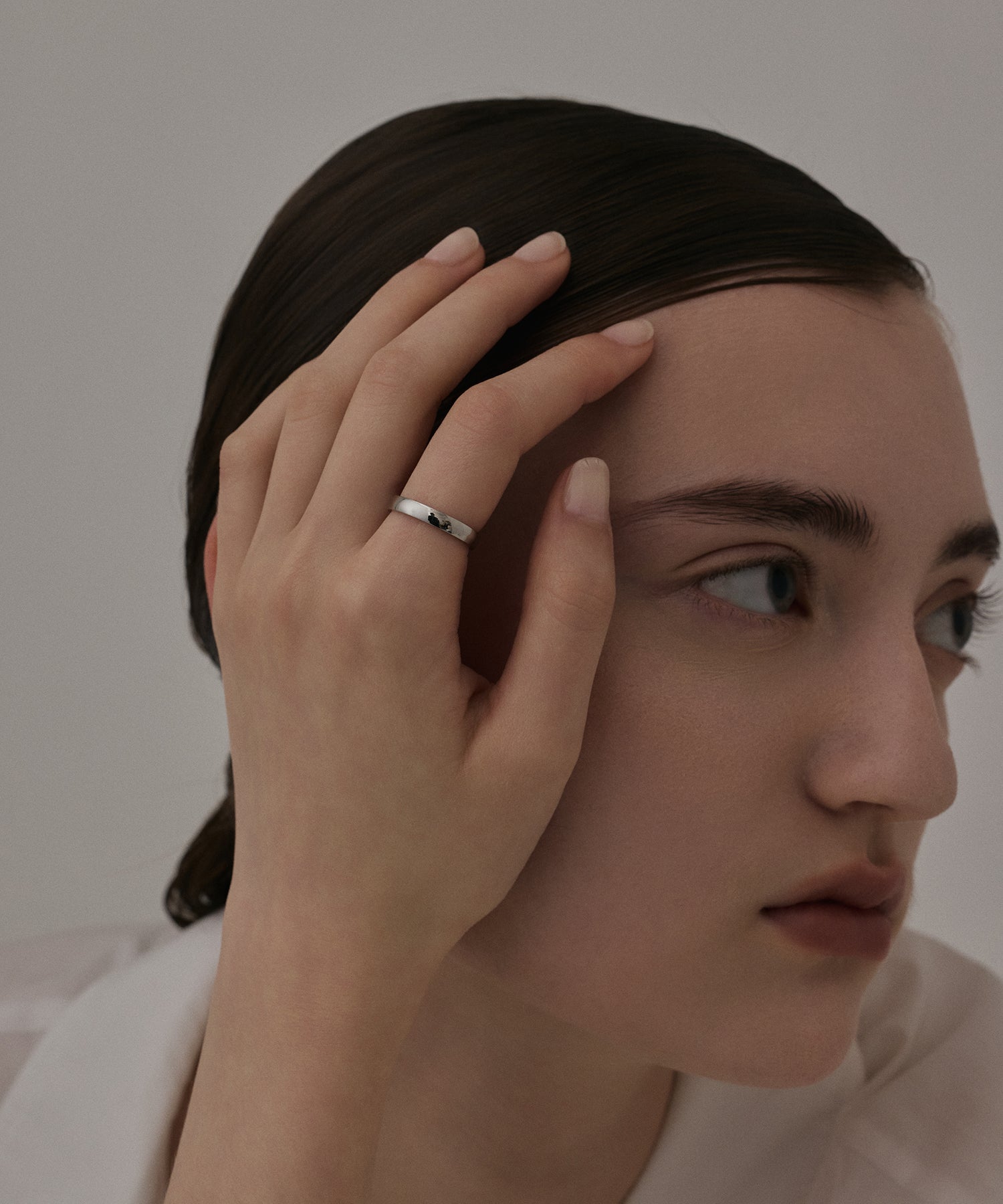 シルバー　シンプルリング (3mm)　金属アレルギー対応　サージカルステンレス
