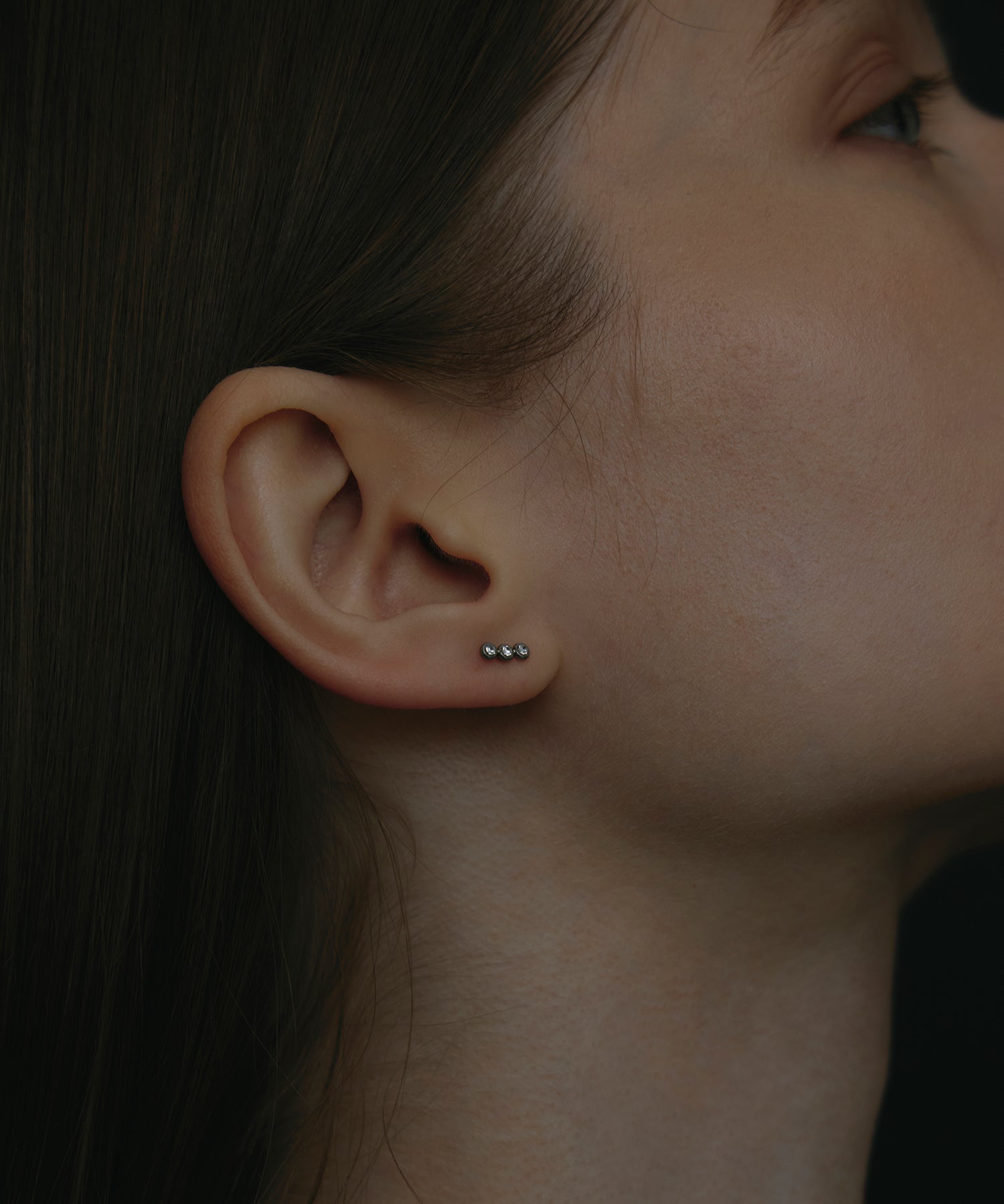 シルバー]ジルコニアオーブピアス