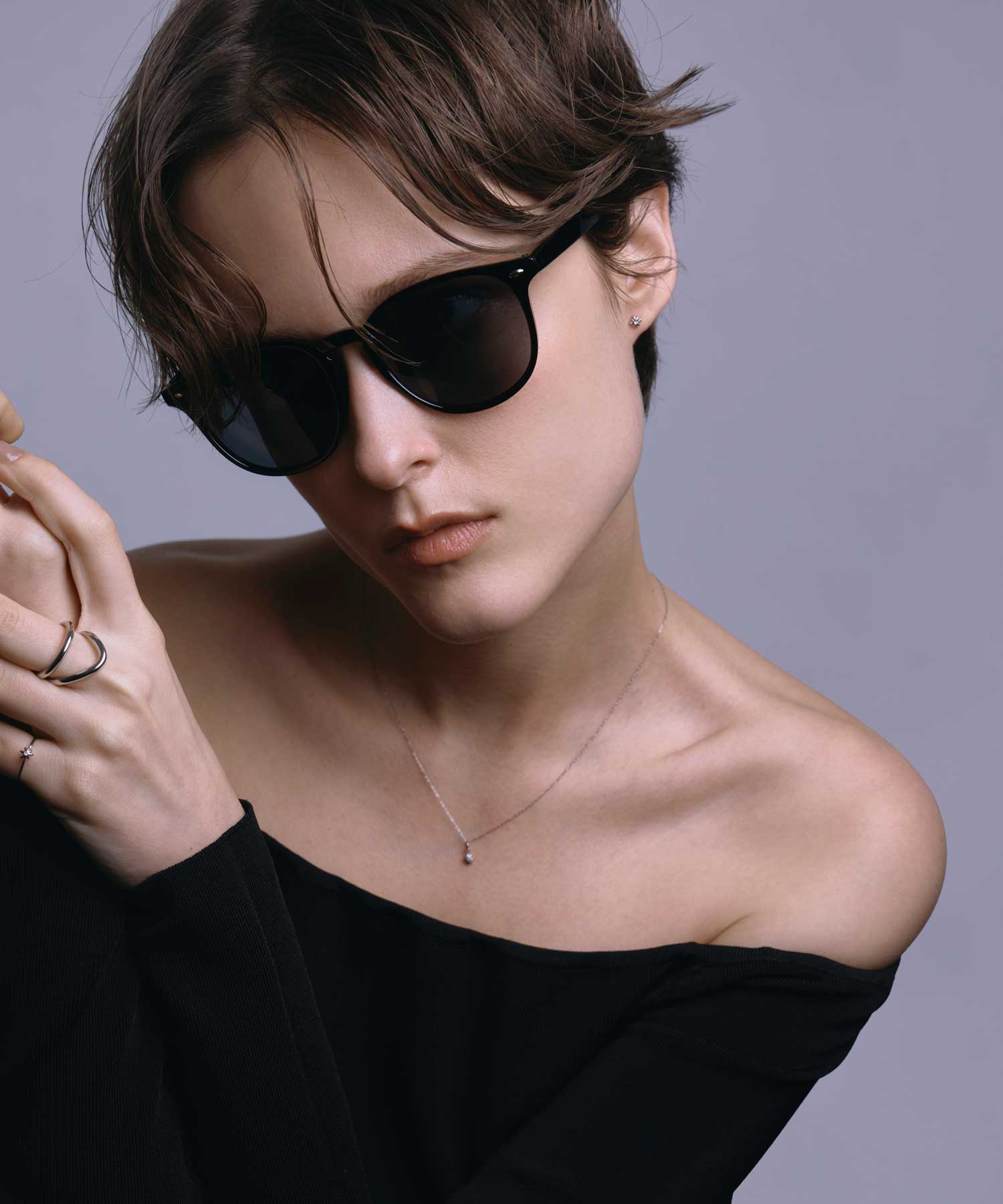 [ブラックxブラック]スリムウェリントン