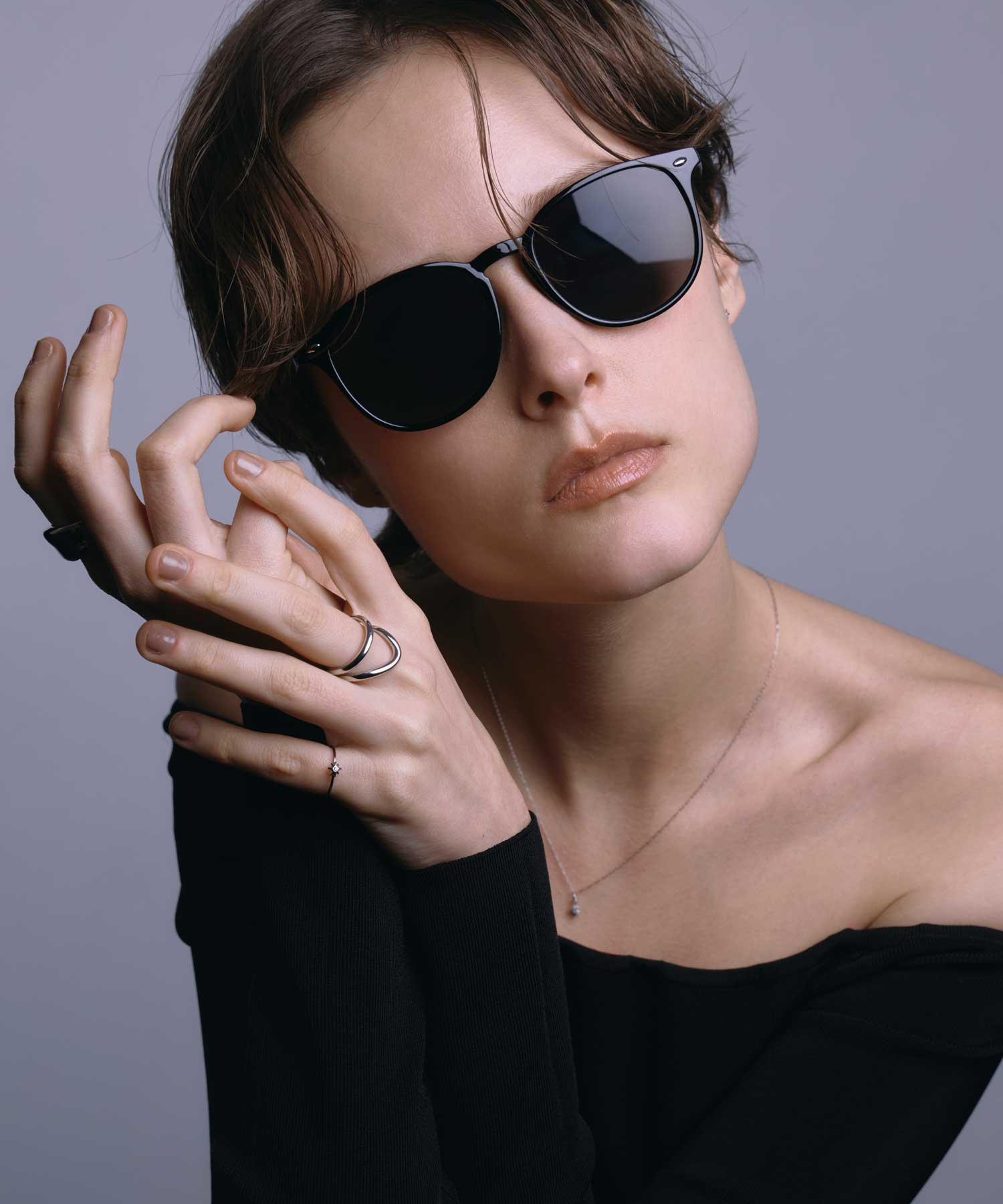 [ブラックxブラック]スリムウェリントン