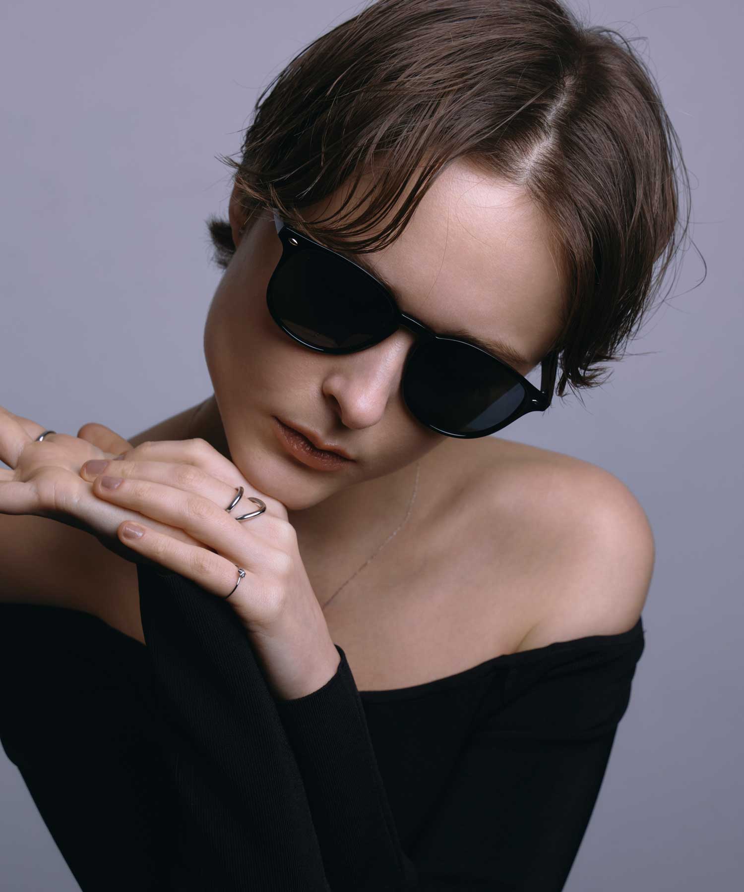 [ブラックxブラック]スリムウェリントン