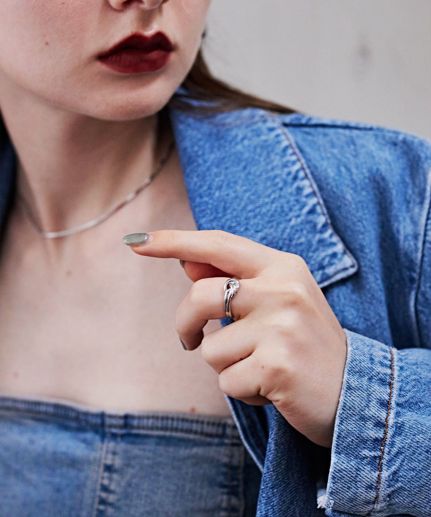 シルバー]ダブルノットリング