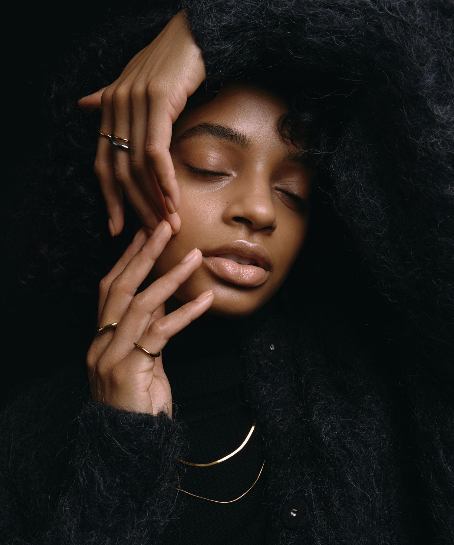 [ゴールド]スネークレイヤーネックレス