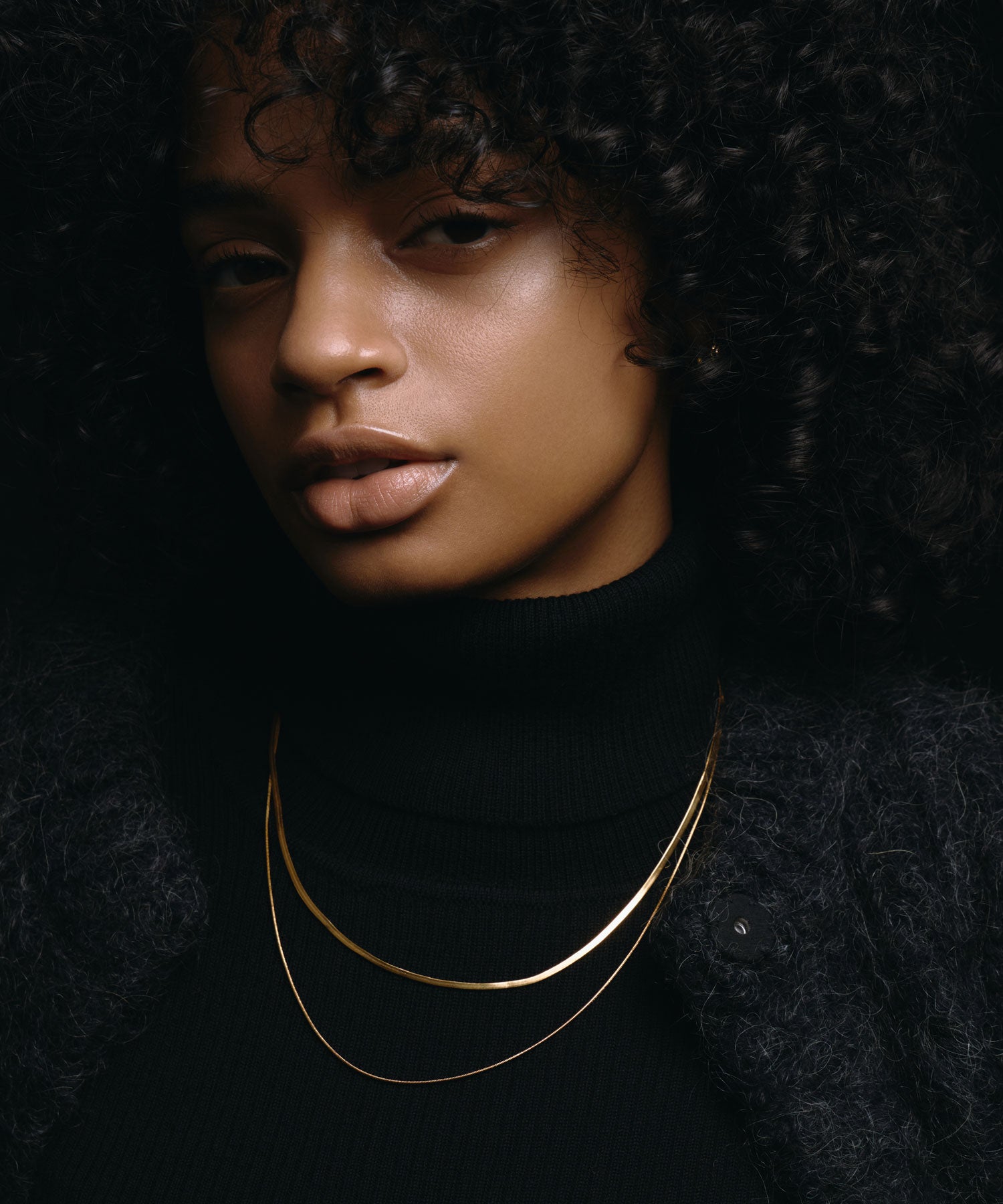 [ゴールド]スネークレイヤーネックレス