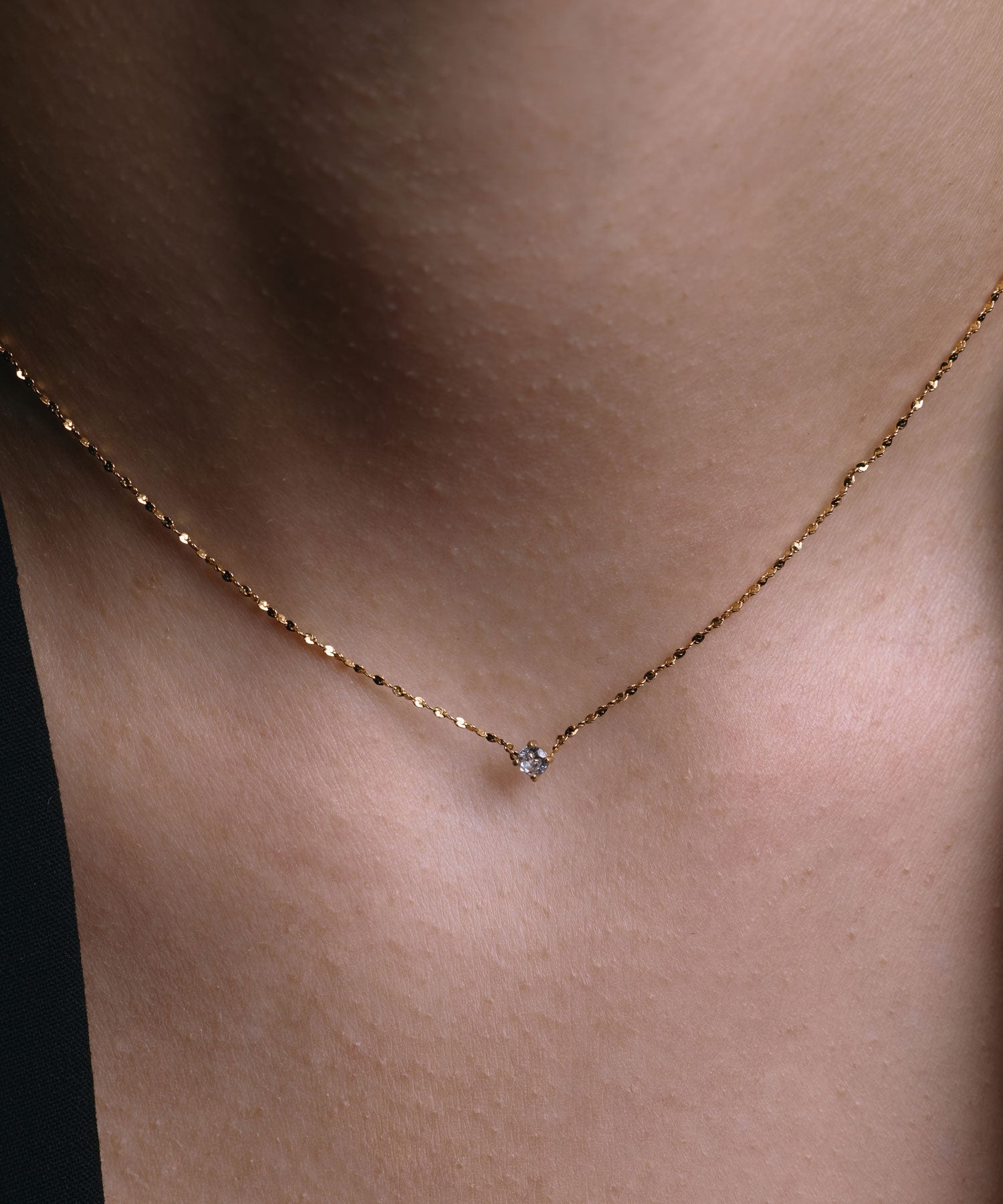 [ゴールド]ソロジルコニアチェーンネックレス