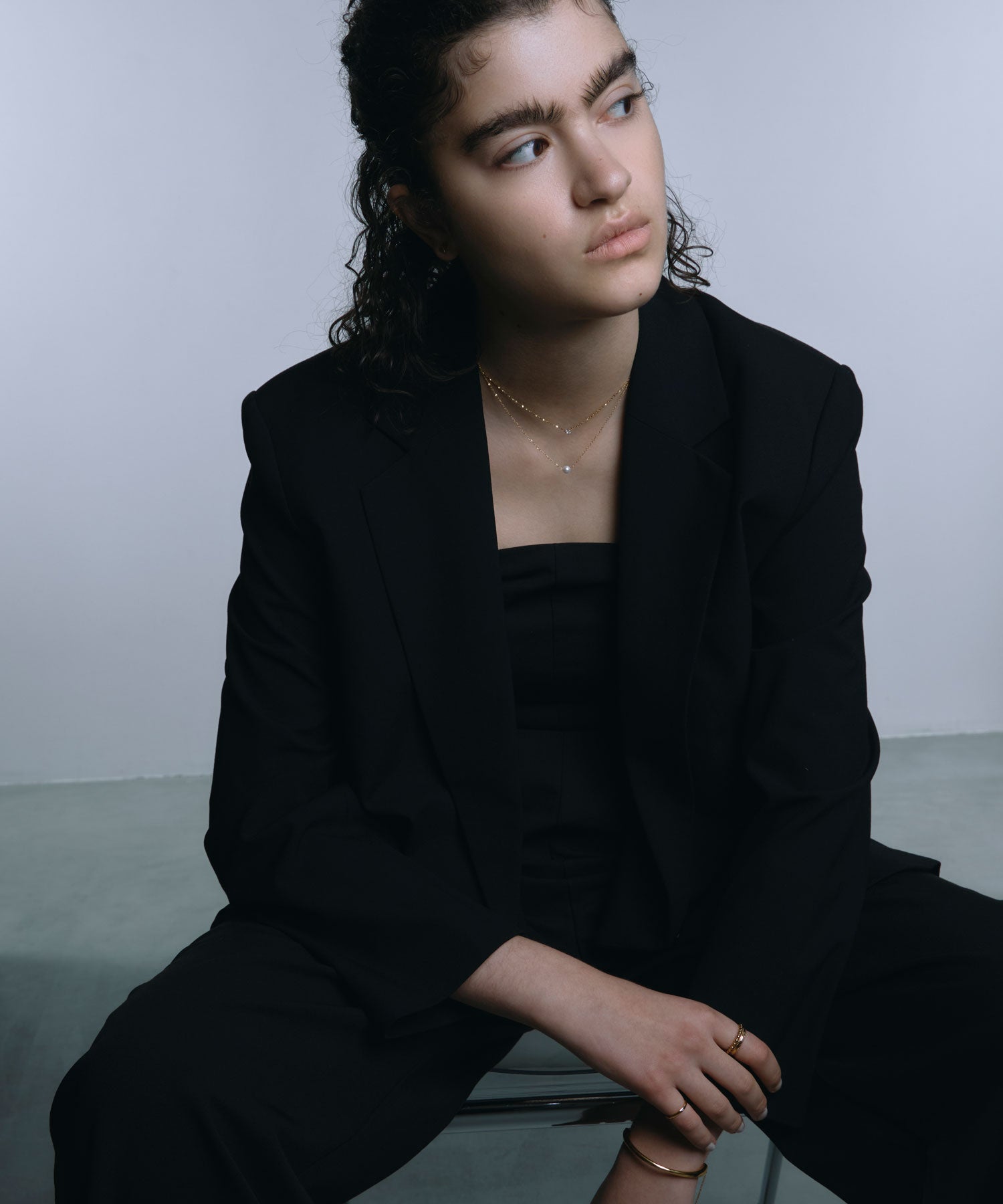 [ゴールド]ソロジルコニアチェーンネックレス