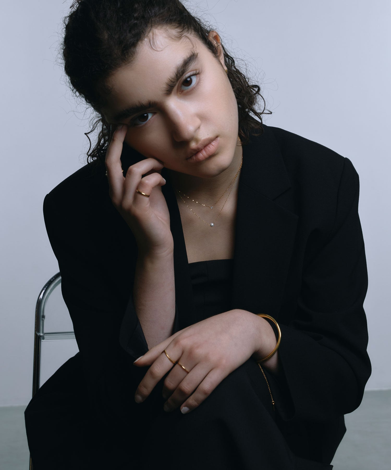 [ゴールド]ソロジルコニアチェーンネックレス