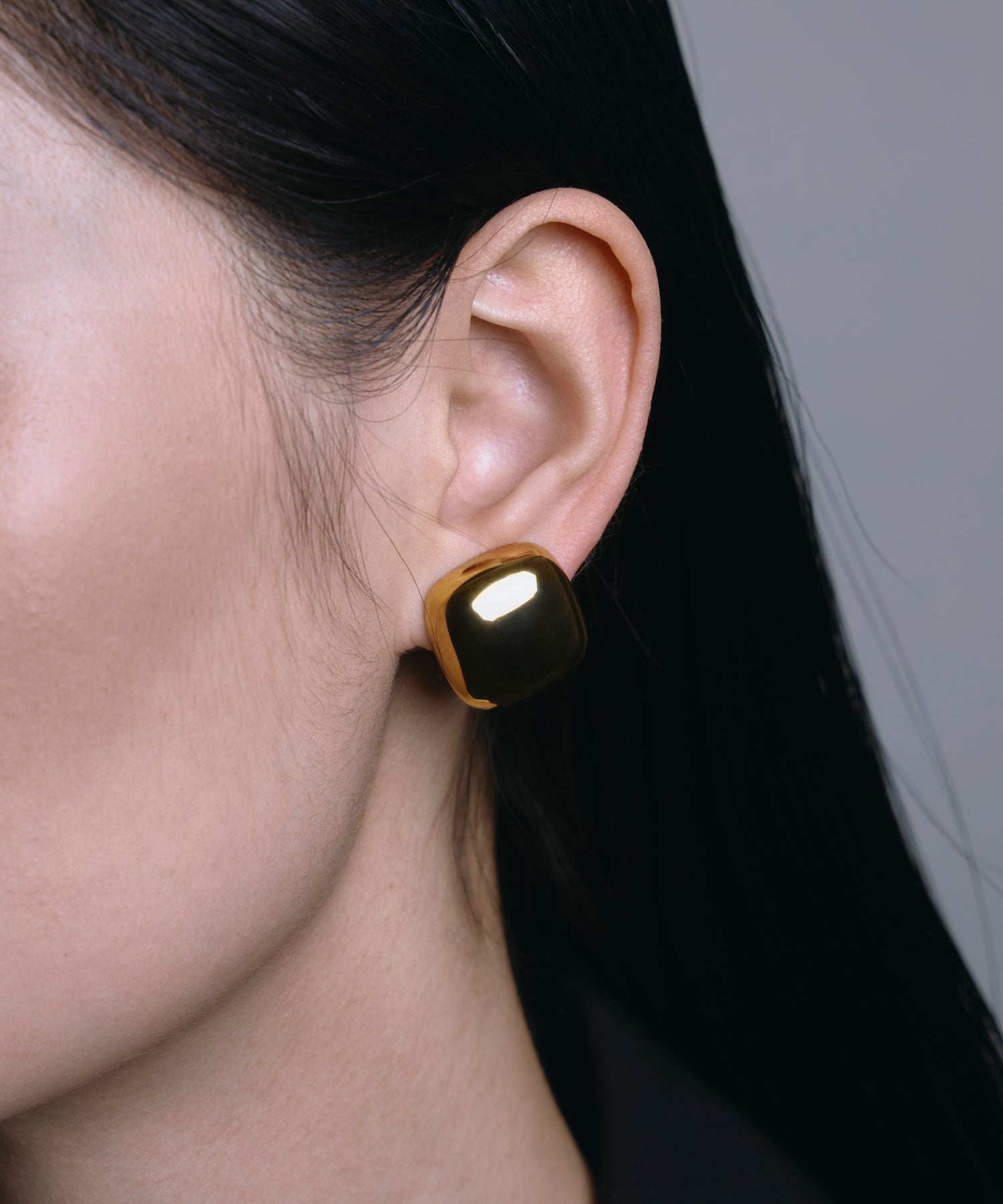 [ゴールド]スクエアイヤリング