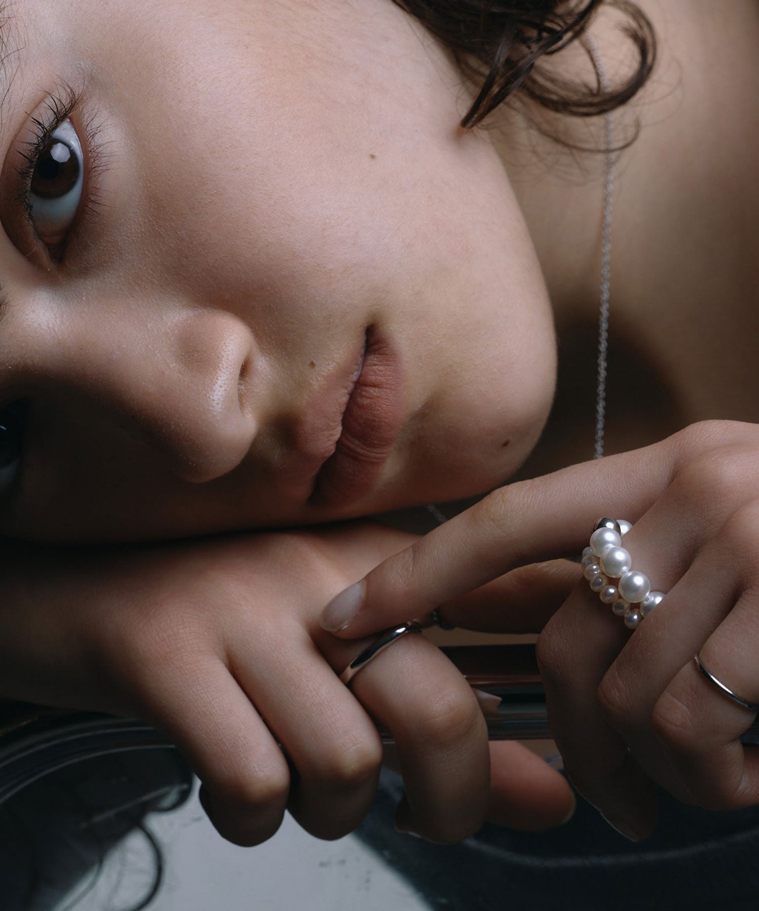 【預約販售（預計2月中旬出貨）】[銀色]堆疊珍珠戒指