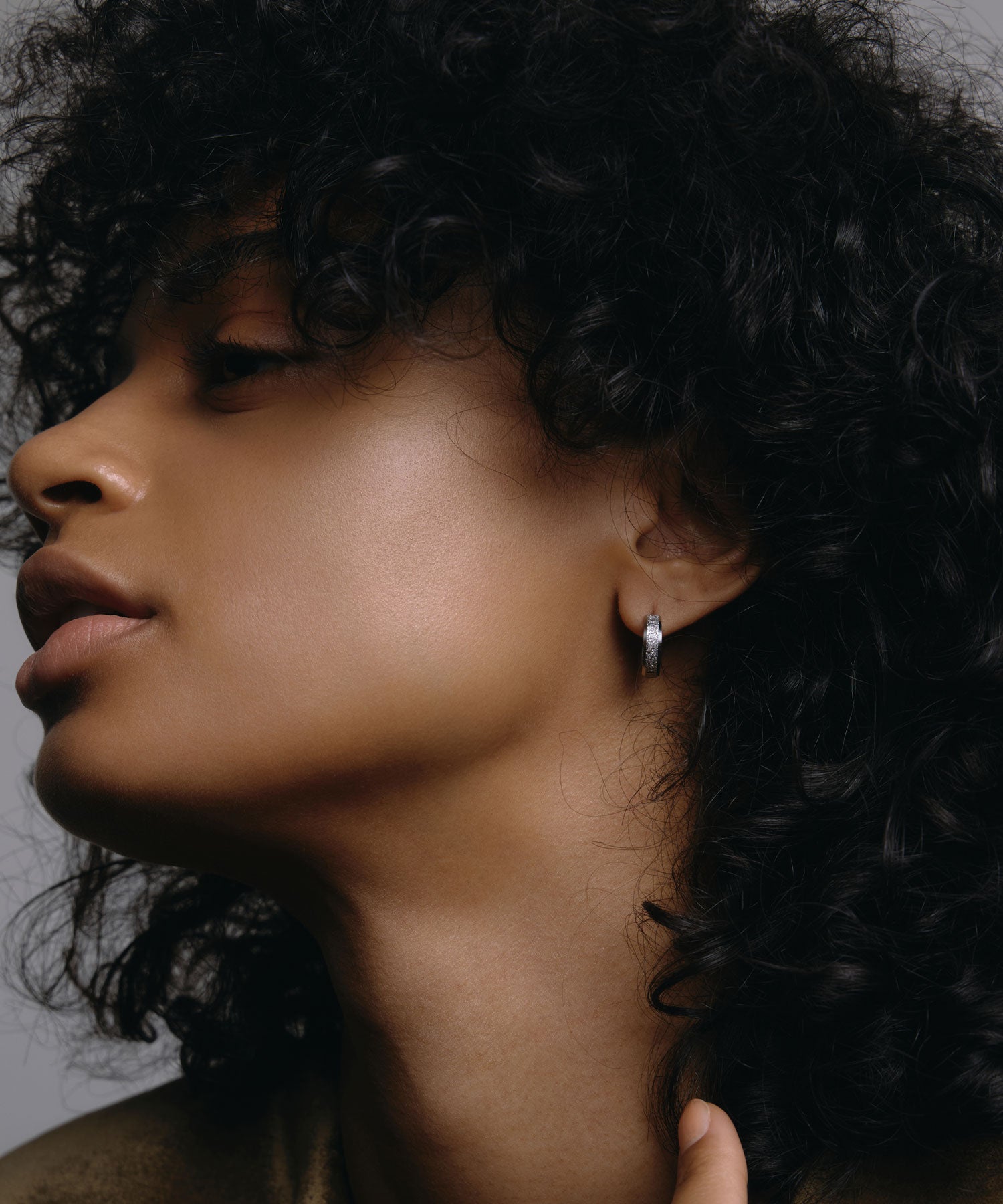 [シルバー]スターダストフープピアス