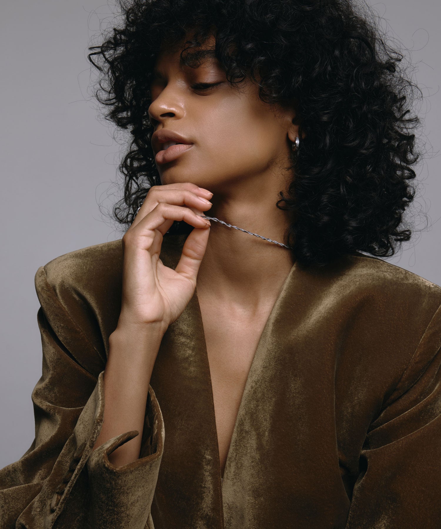 [シルバー]スターダストフープピアス