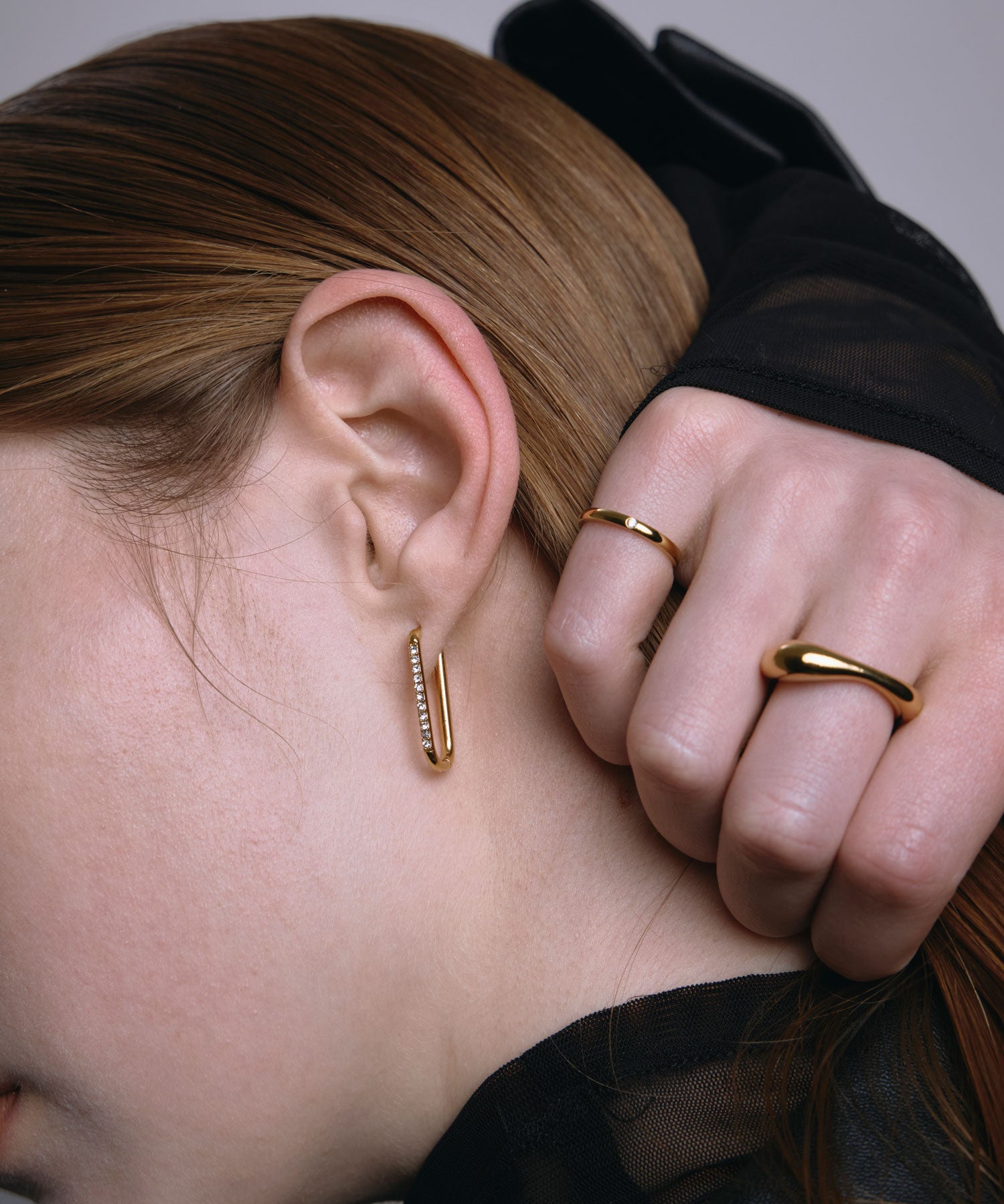 [金]ストーンピンキーリング