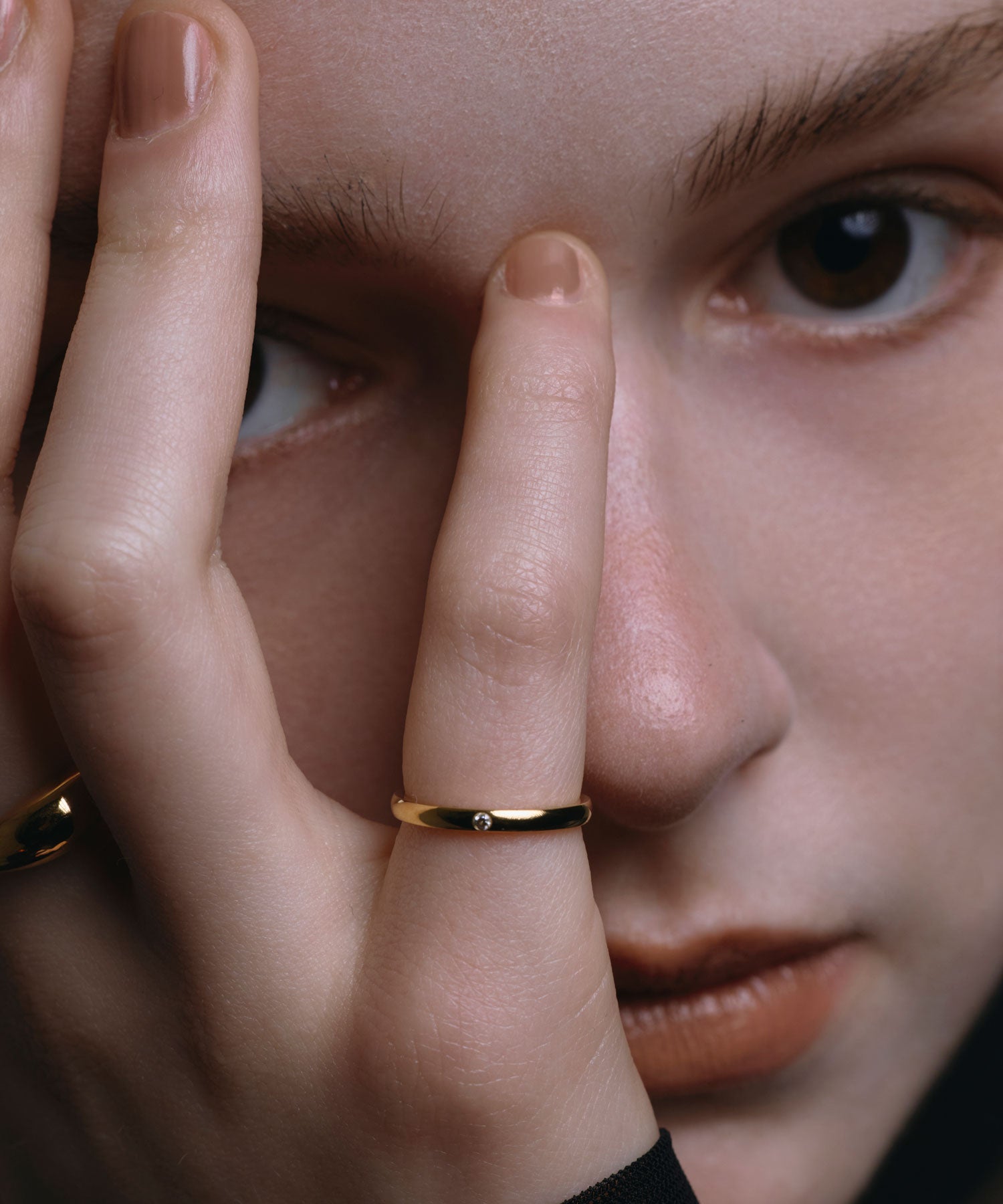 [金]ストーンピンキーリング