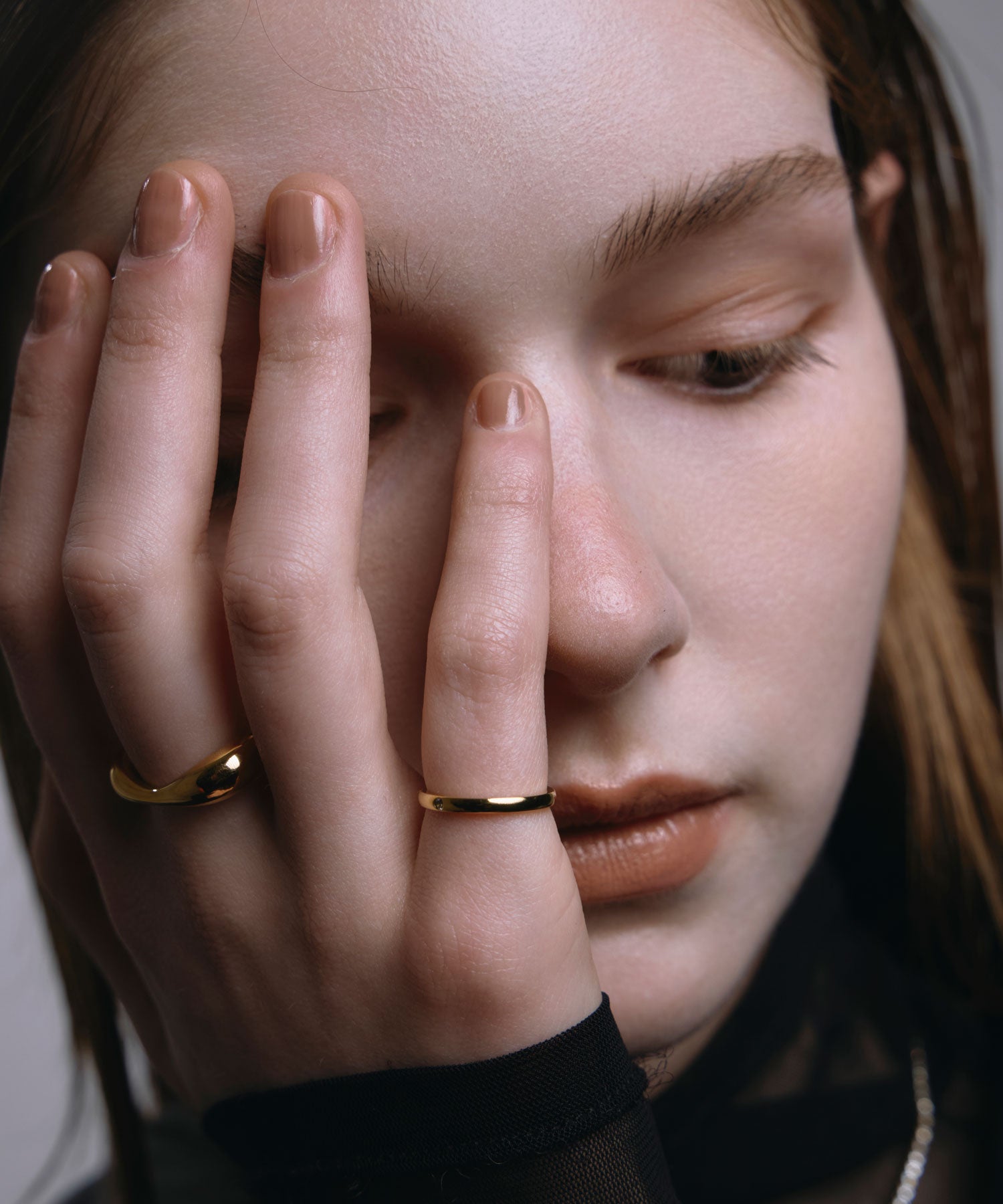 [金]ストーンピンキーリング