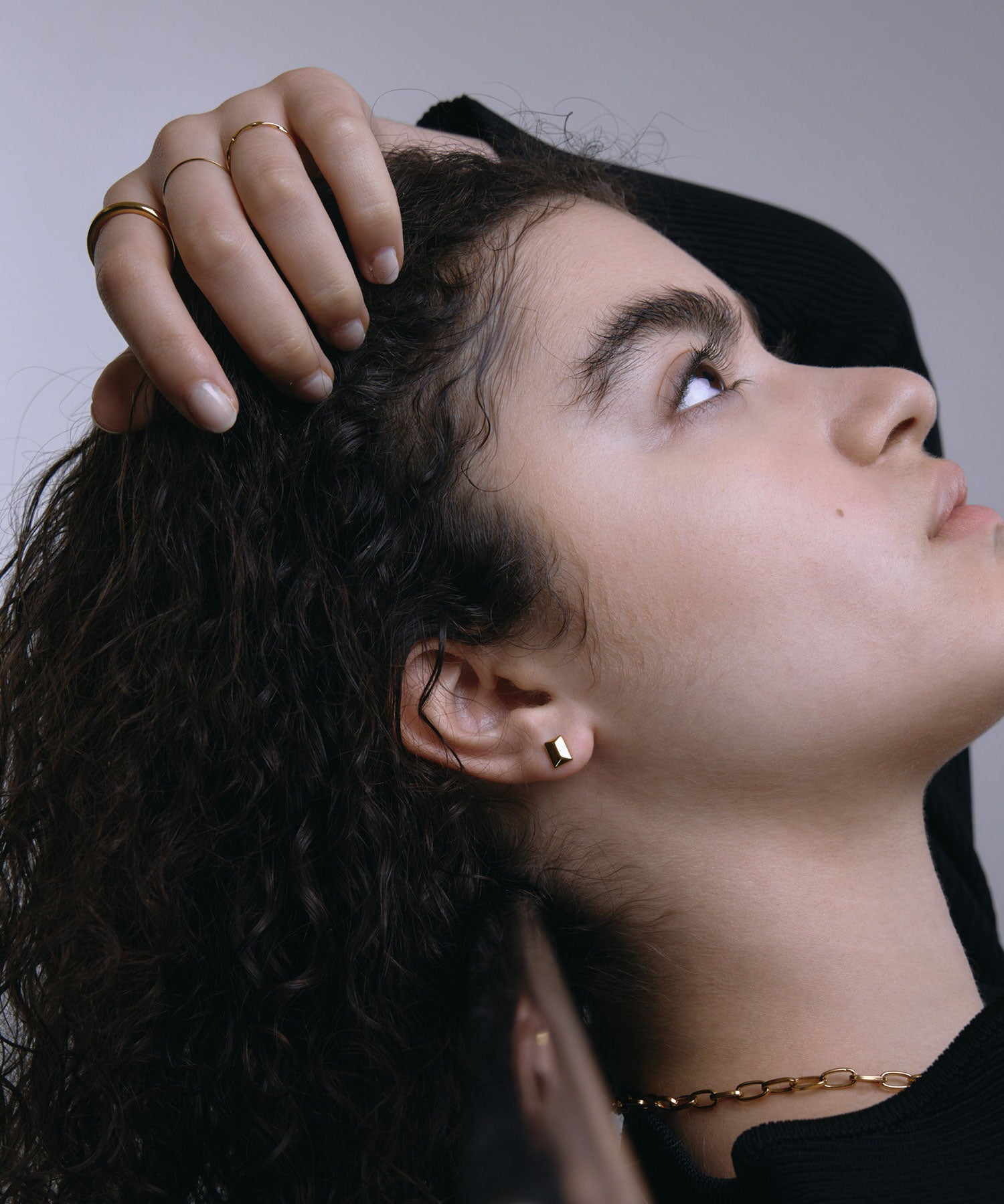 [Gold] Stud earrings