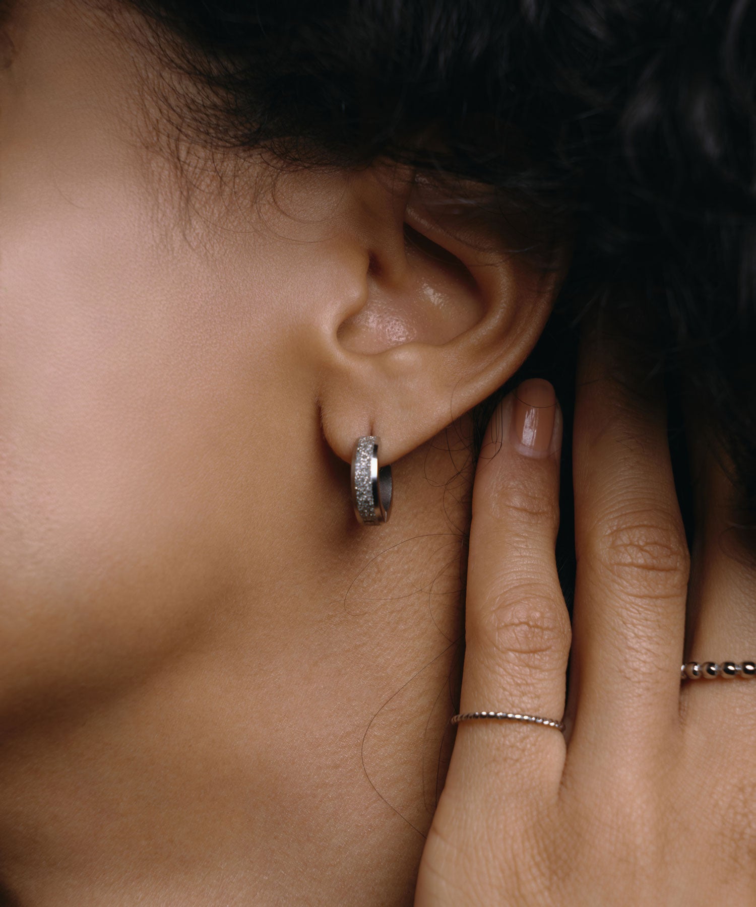 シルバー]ツイストピンキーリング