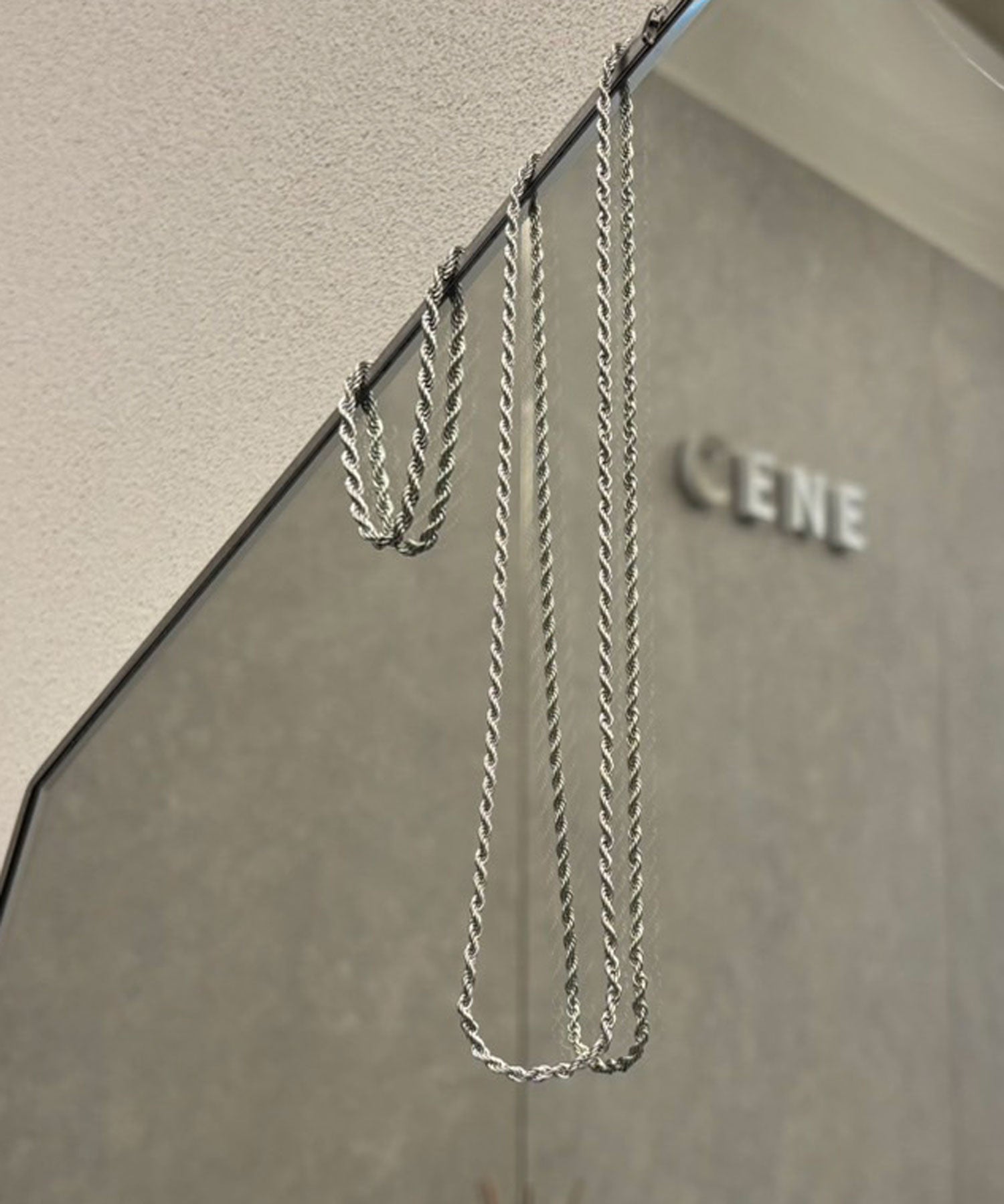 [シルバー]ブレイディドネックレス18cm