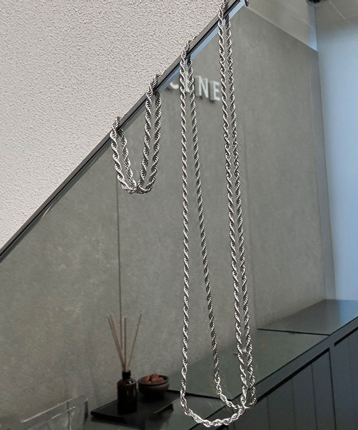 [シルバー]ブレイディドネックレス18cm