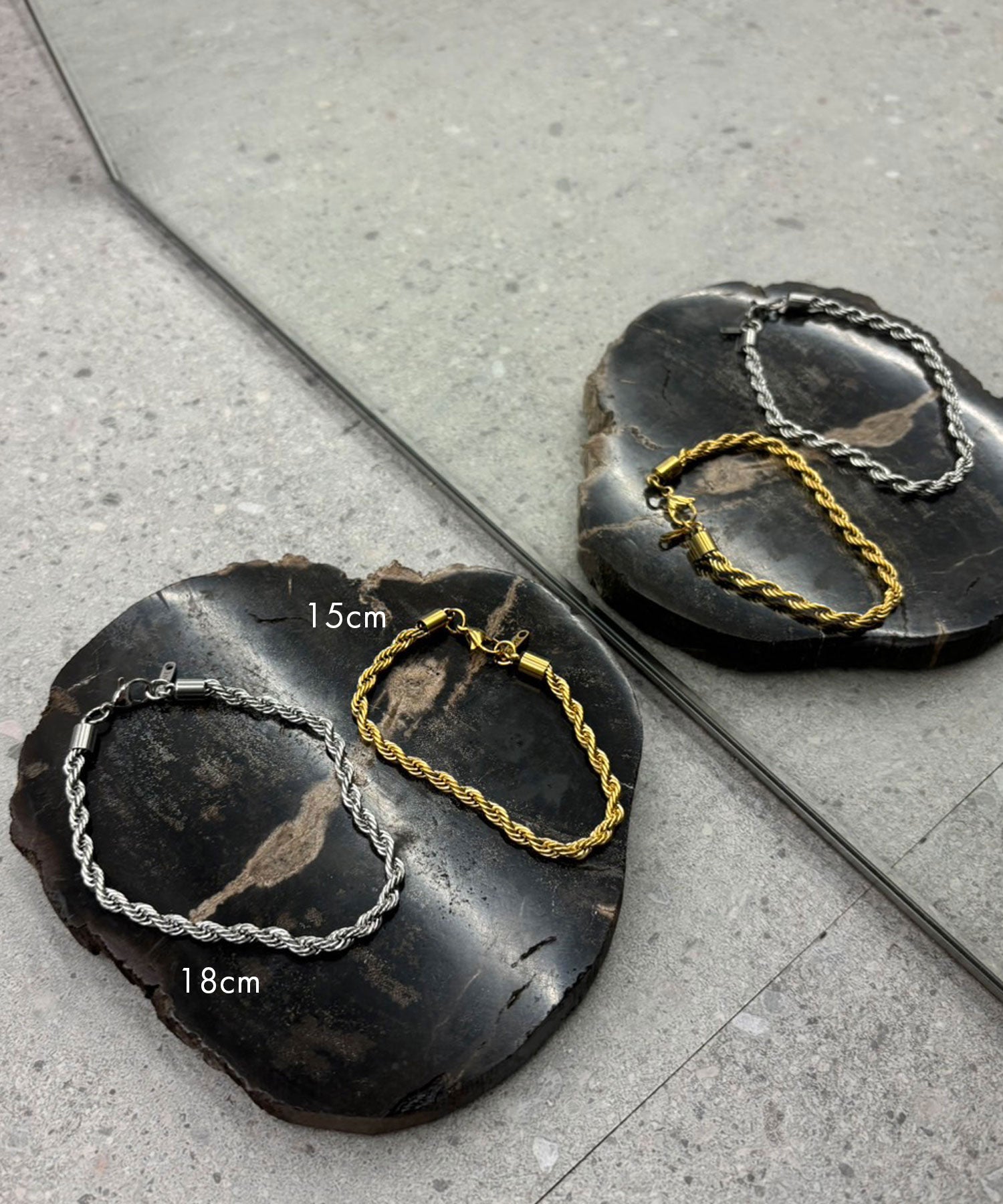 [シルバー]ブレイディドネックレス18cm