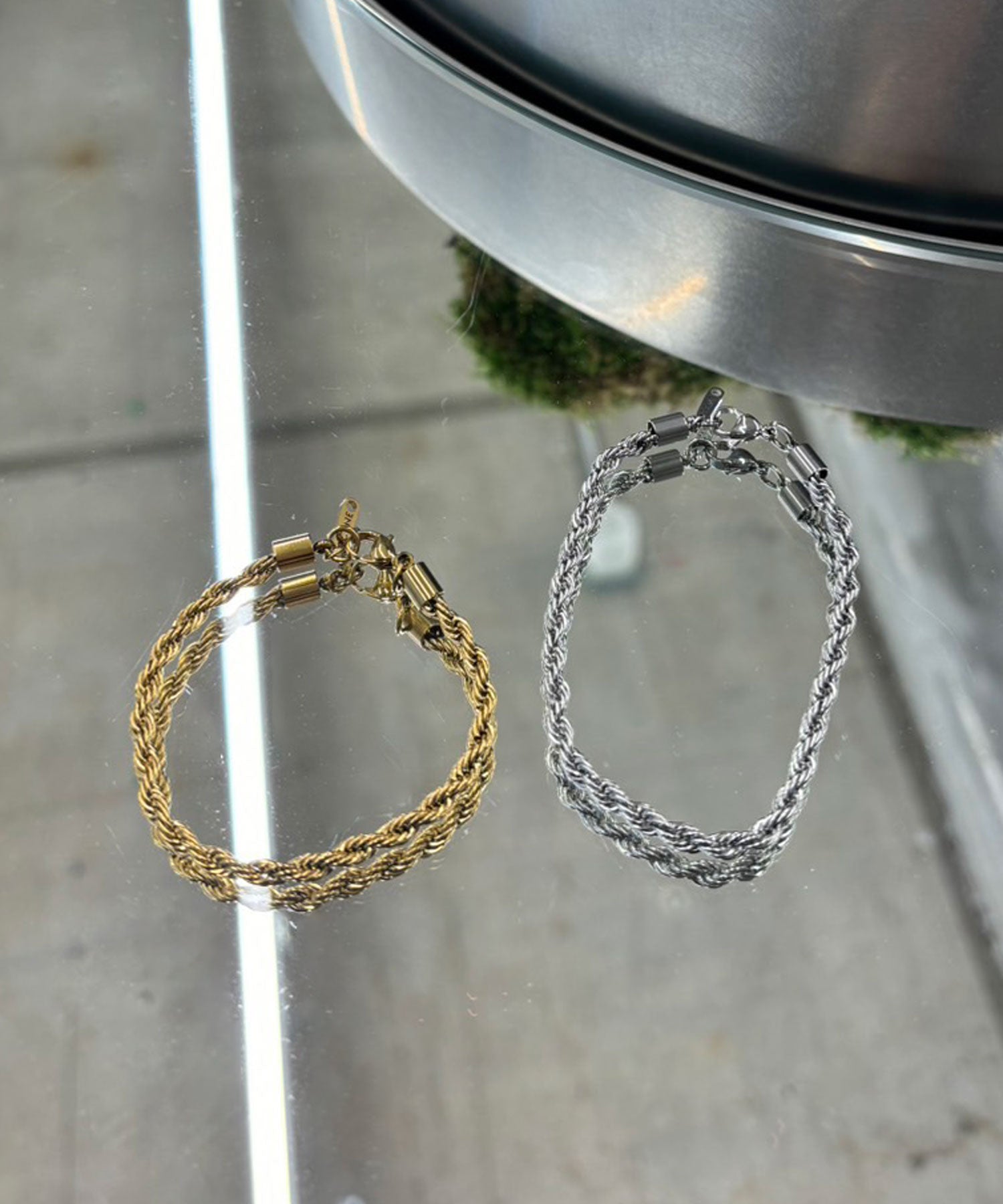 [シルバー]ブレイディドネックレス18cm