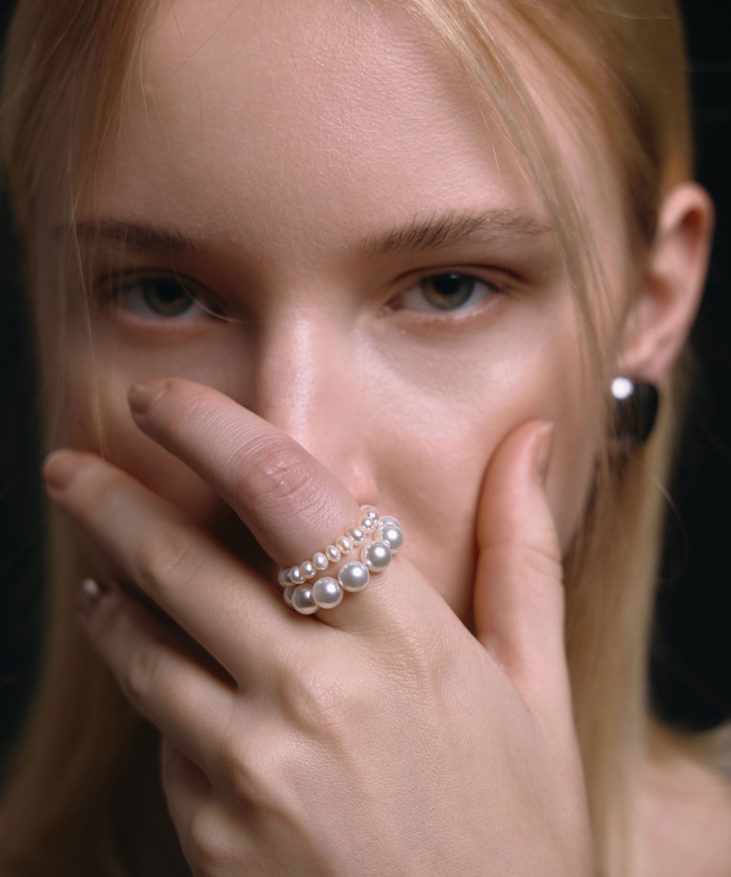 [シルバー]スタッキングパールリング