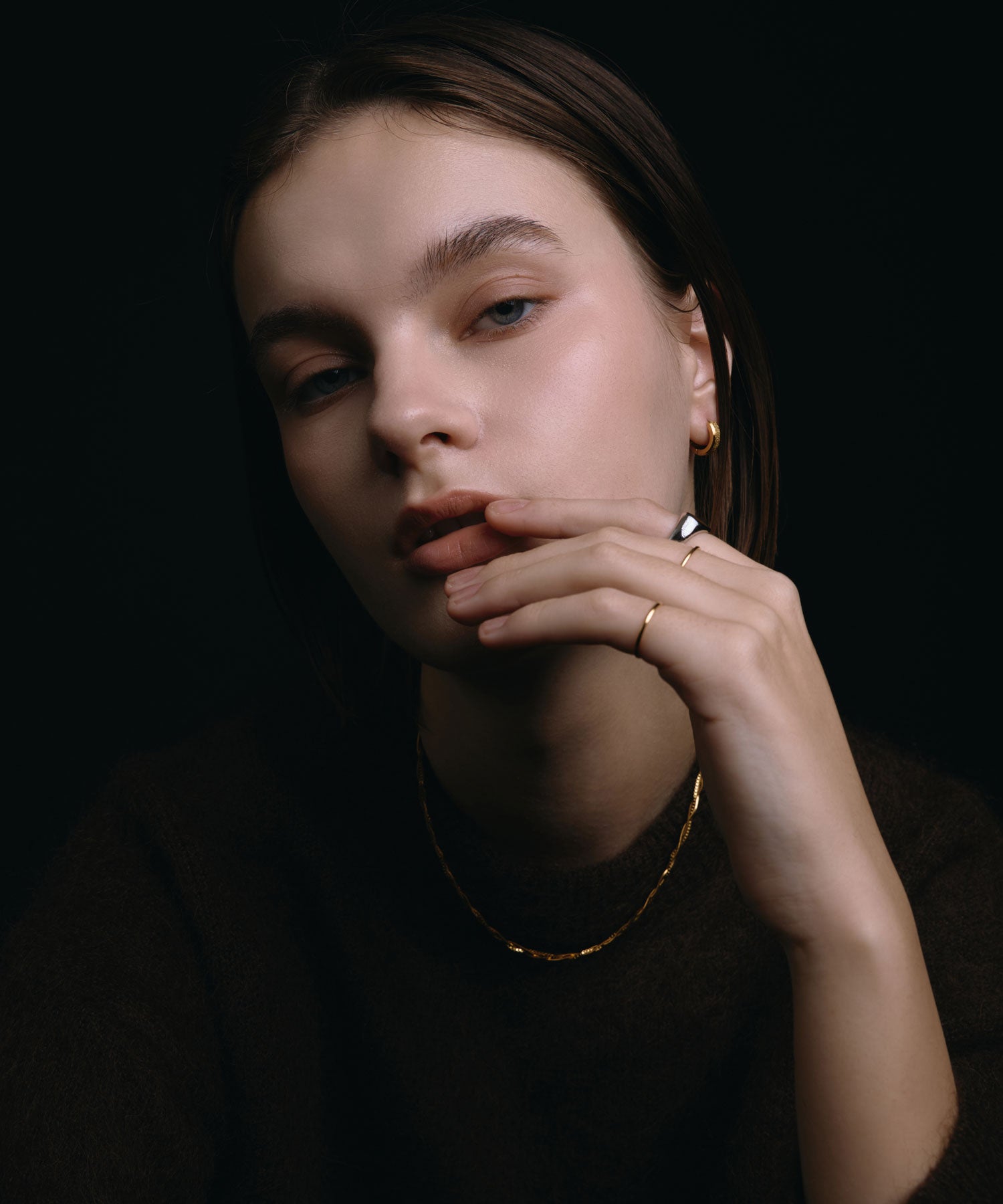 [ゴールド]トリプルブレイドネックレス