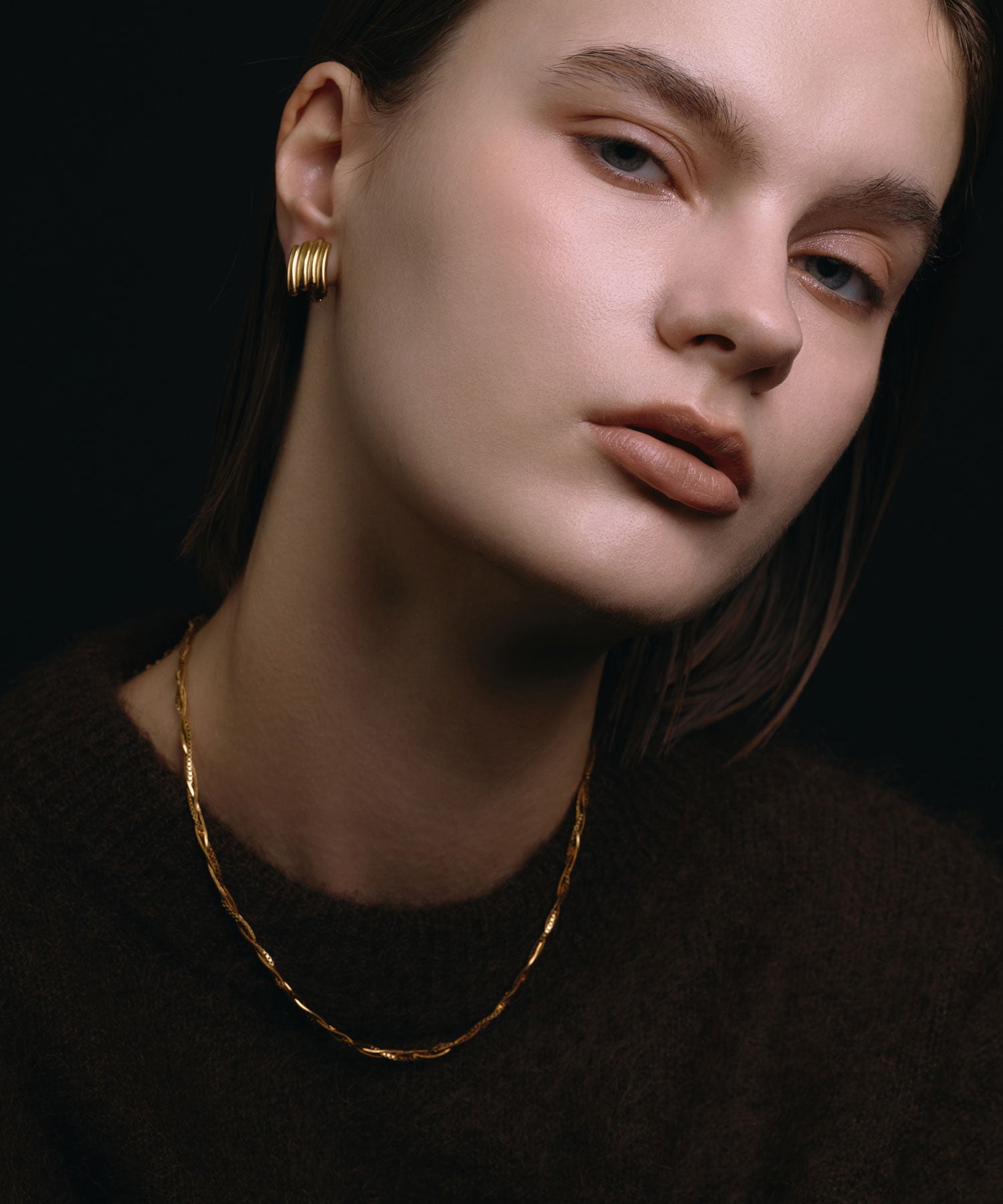 [ゴールド]トリプルブレイドネックレス