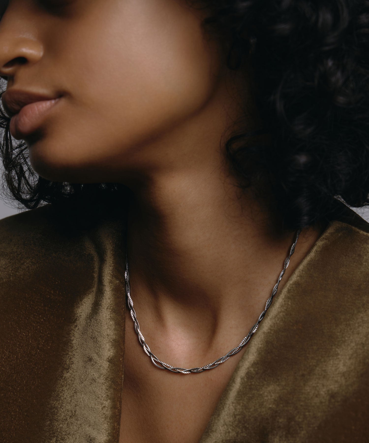 [シルバー]トリプルブレイドネックレス