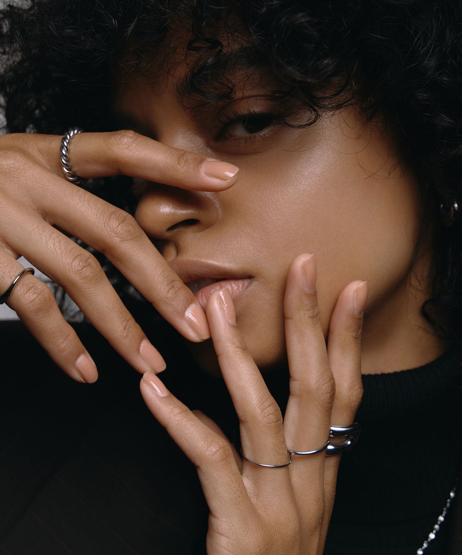 [Silver] Twist Hoop Ring