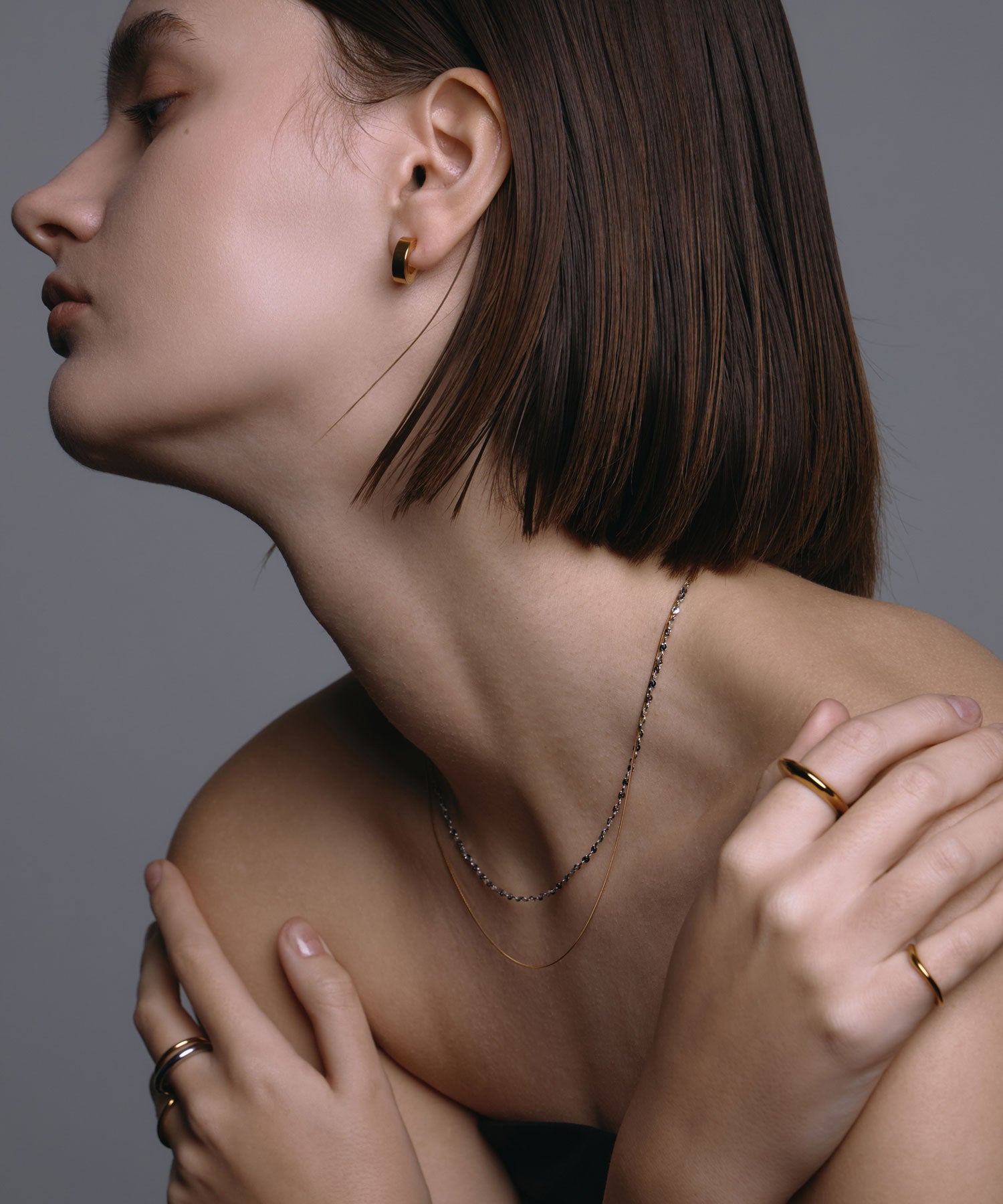 【予約販売(2月中～下旬発送予定)】[ゴールド]ウェーブピンキーリング