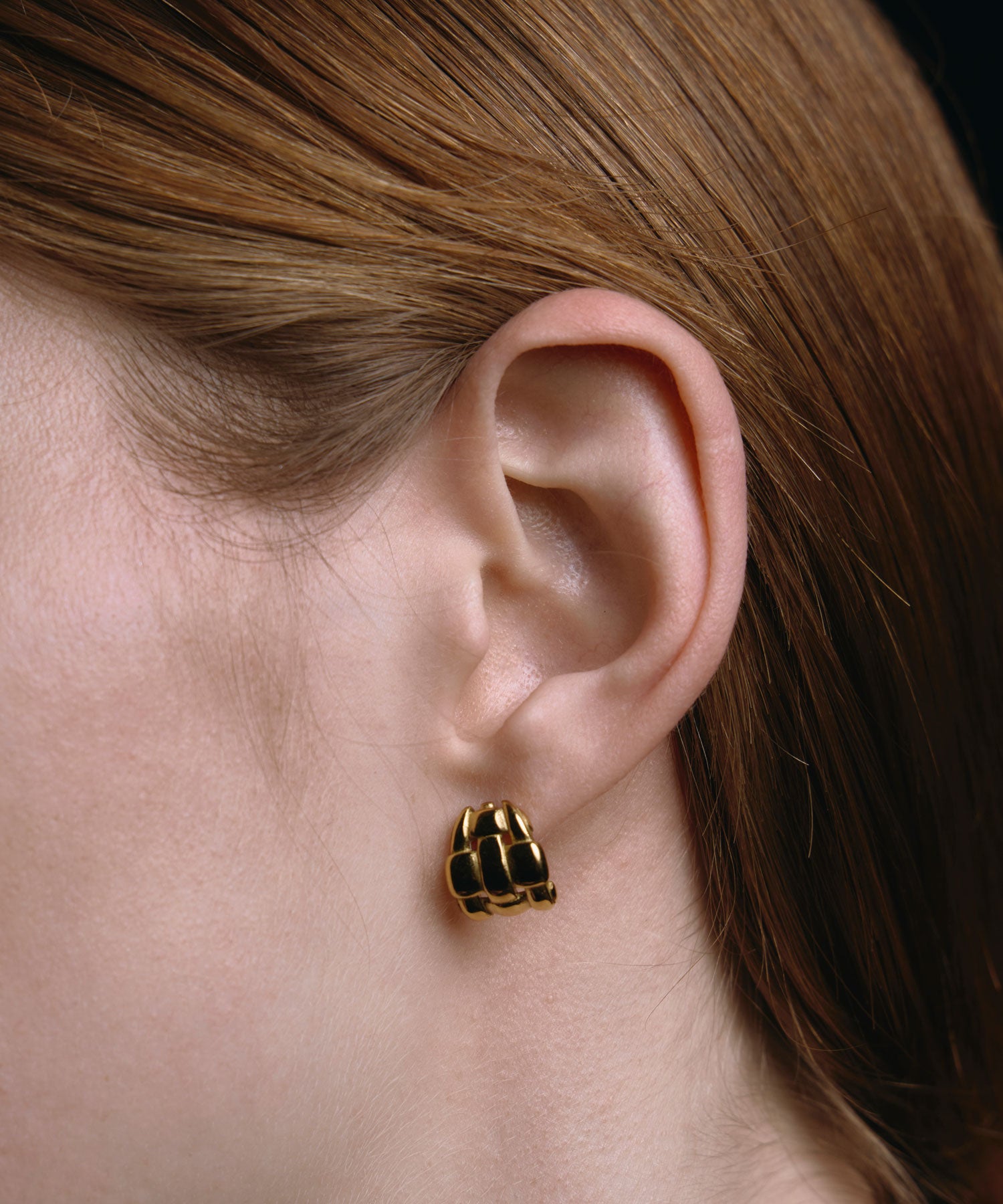 [ゴールド]ワイドメッシュピアス