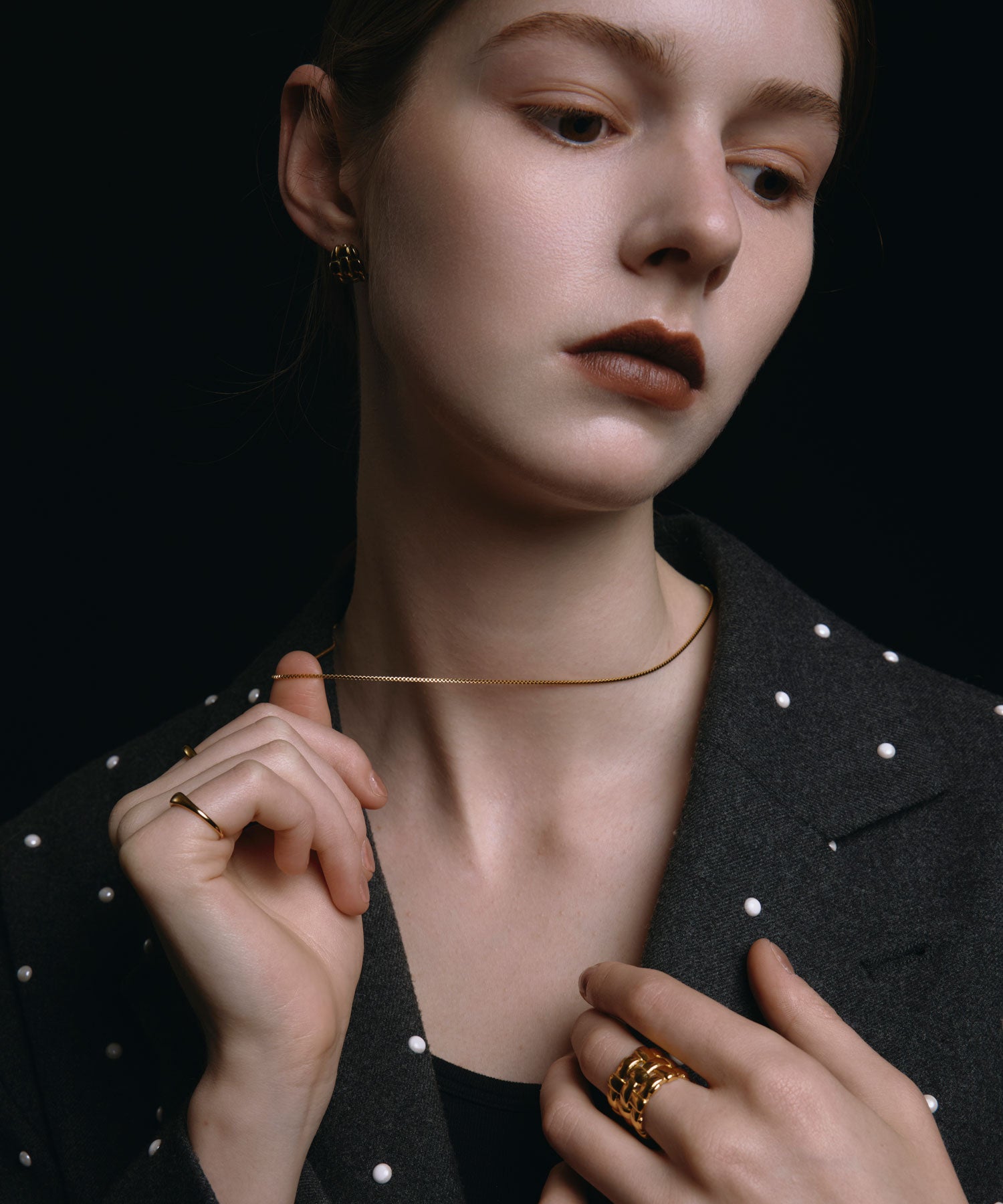 [ゴールド]ワイドメッシュリング