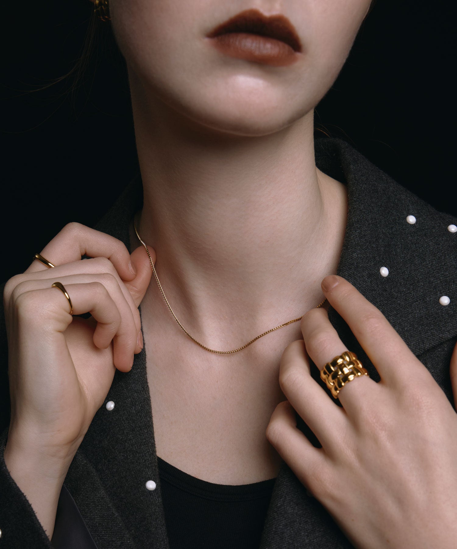 [ゴールド]ワイドメッシュリング