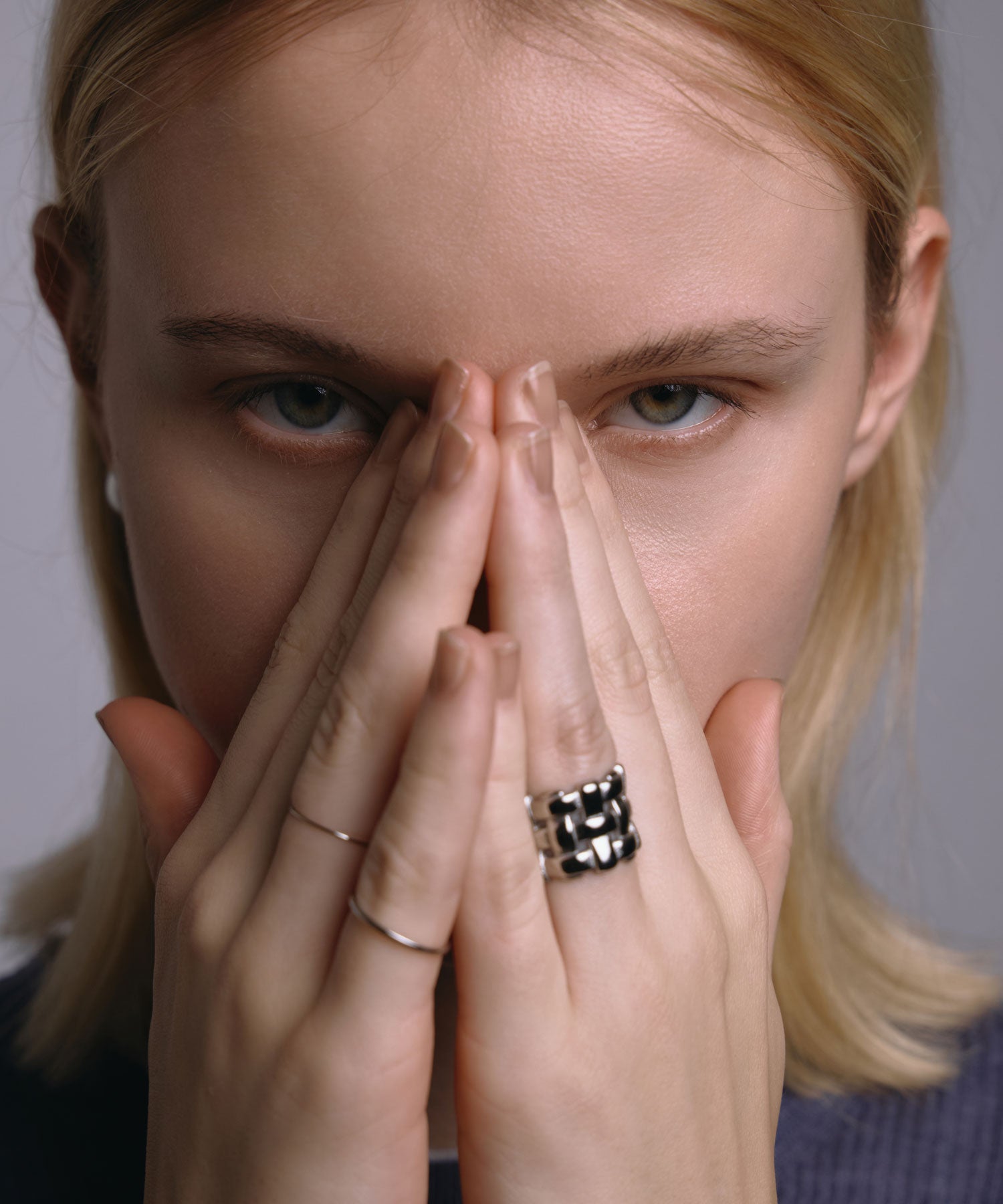 [シルバー]ワイドメッシュリング